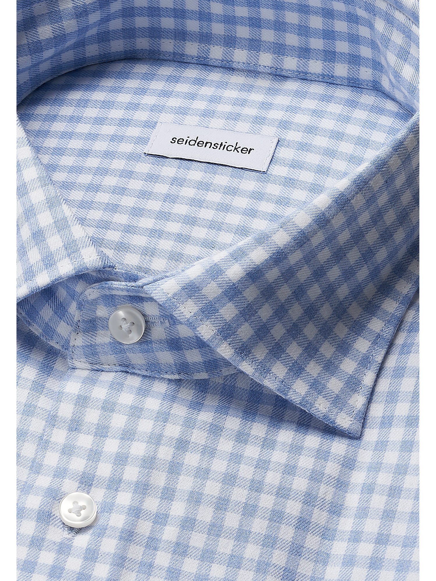seidensticker Flanellhemd »Schwarze Rose« Comfort 1/1 Kentkragen Karo