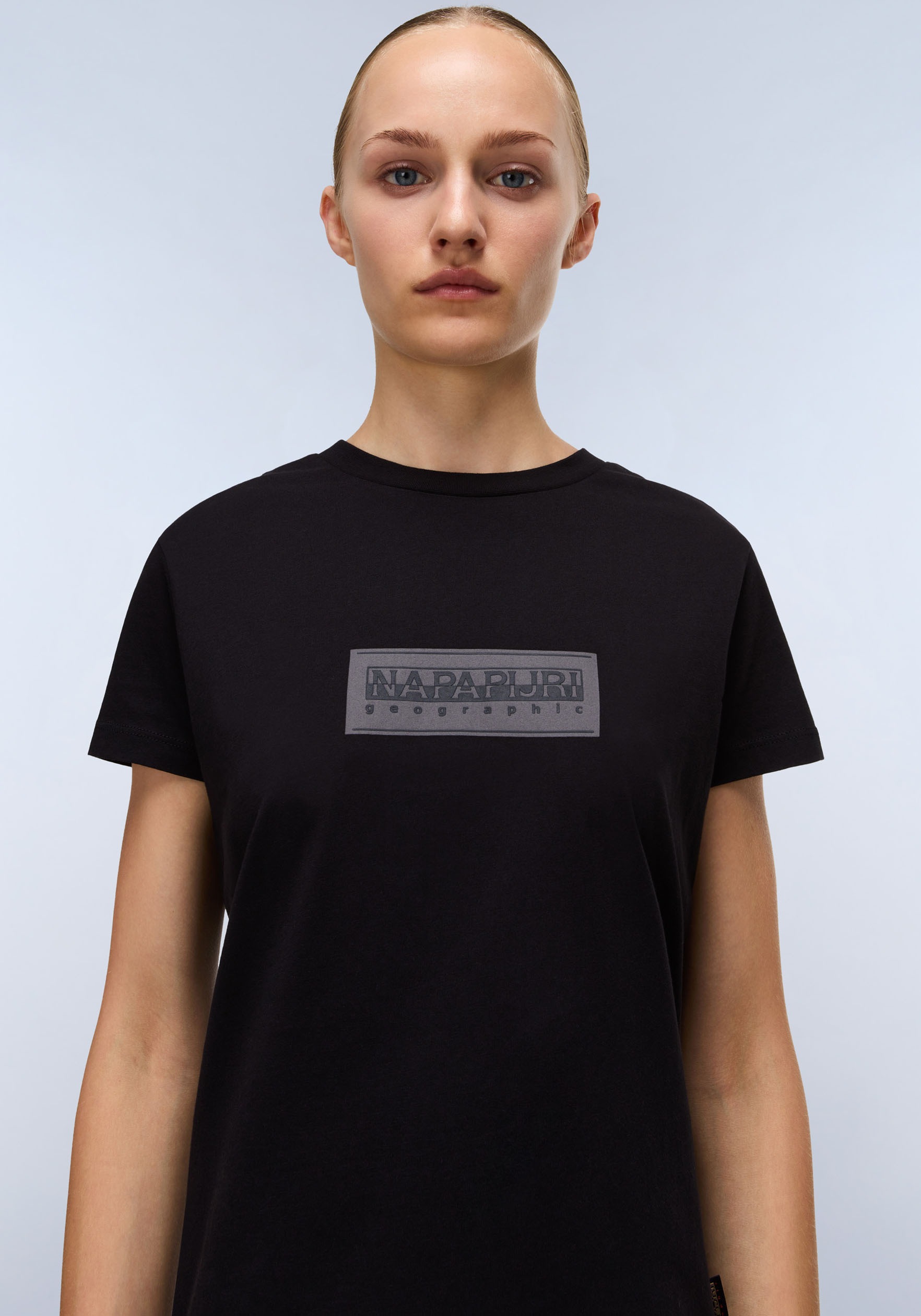 Napapijri Kurzarmshirt »S-BOX LOGO SS W 1 A69 LANGOUSTINO A69« Mit Rundhalsausschnitt