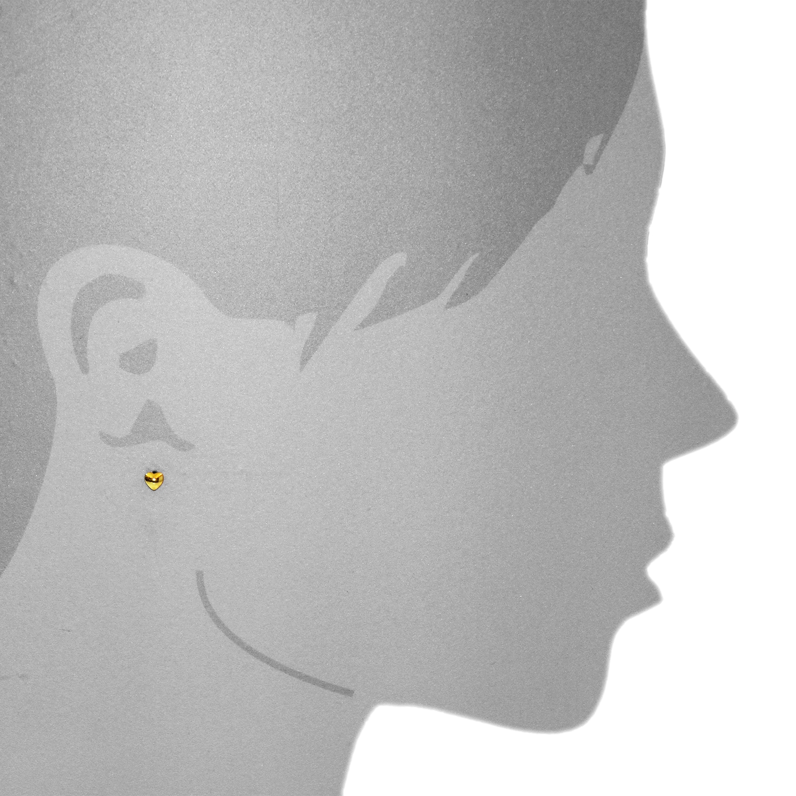 OSTSEE-SCHMUCK Paar Ohrstecker »- kleines Herz - Gold 333/000 -,«