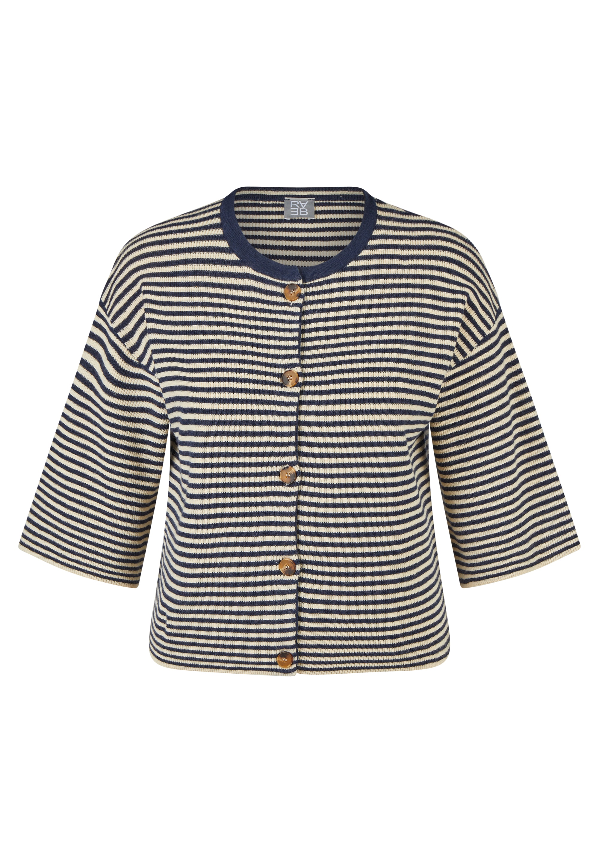 Rabe Cardigan im Streifen-Design und mit Knopfverschluss