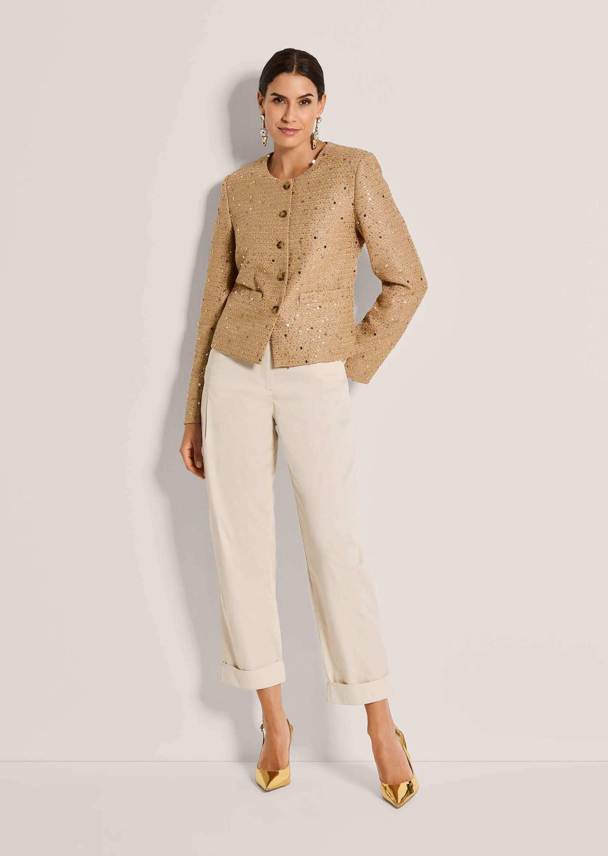 MADELEINE Jackenblazer »Kurzblazer Glanzblazer mit Pailletten«