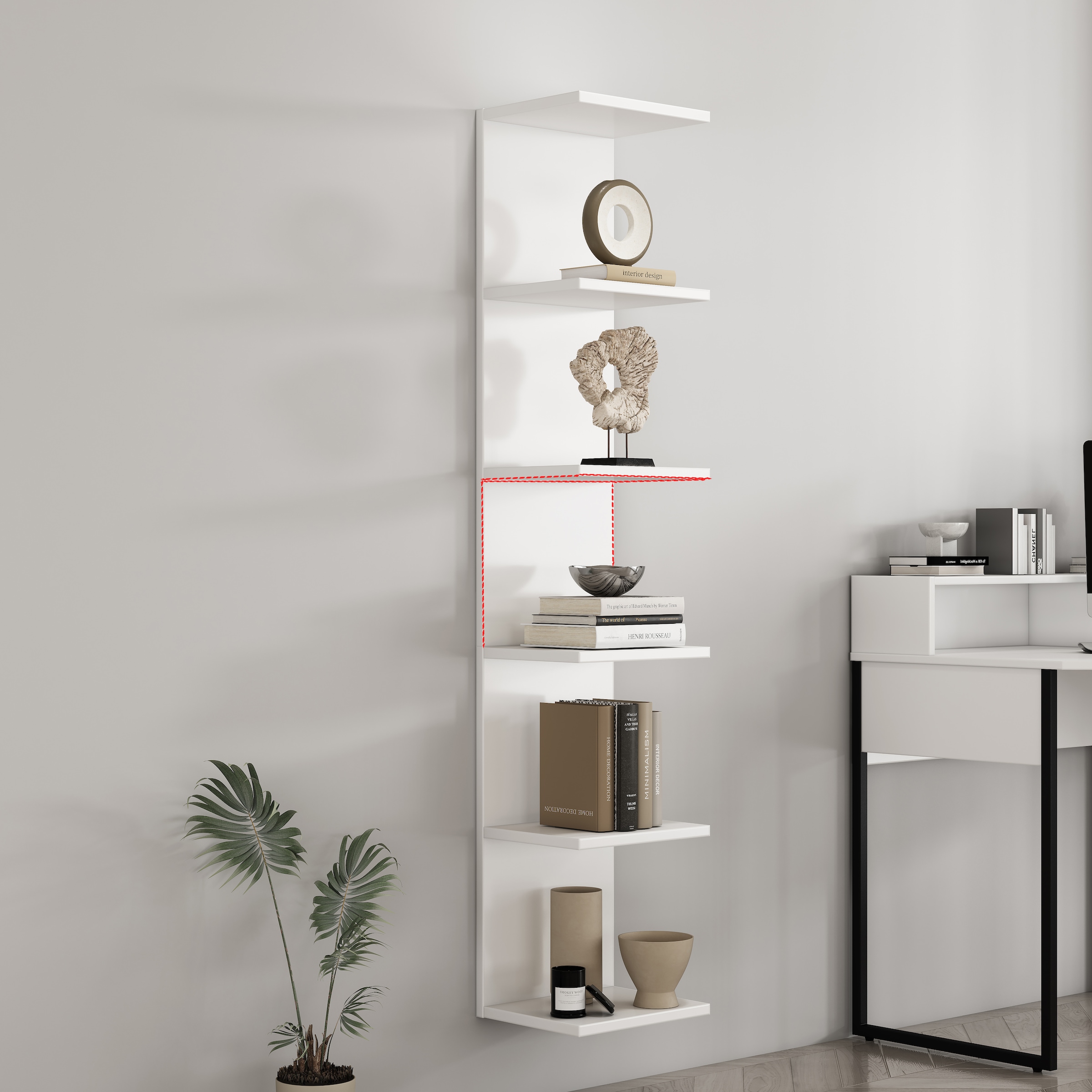 OTTO home Wandregal »Moid« dekorativer Stauraum, Wandmontage