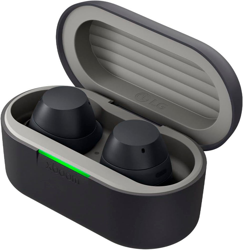LG Bluetooth-Kopfhörer »xboom Buds Lite«, Bluetooth, Active Noise Cancelling (ANC)-Freisprechfunktion-LED Ladestandsanzeige-Multi-Point-Verbindung-Rauschunterdrückung-Sprachsteuerung-kompatibel mit Siri
