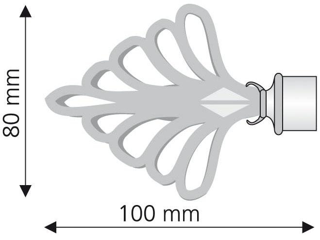 Gardinenstangen »FÃ¤cher«, St.), (Set, 16 für Ø Gardinenstangen-Endstück 2 mm Liedeco