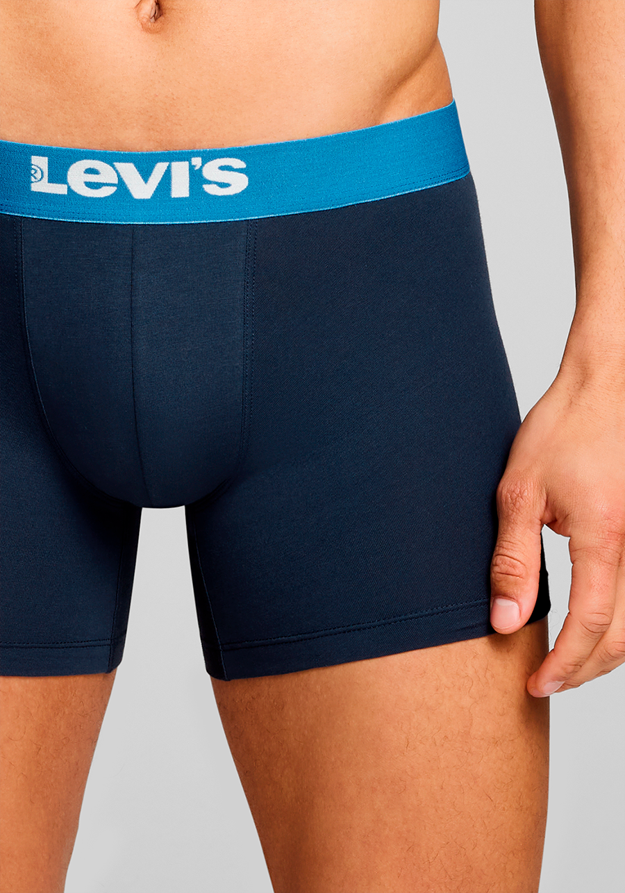Levi's® Boxershorts »LEVIS MEN SLD BASC BOXER BRIEF ORG CO 2P«, (Packung, 2er Pack), mit breitem Logobund