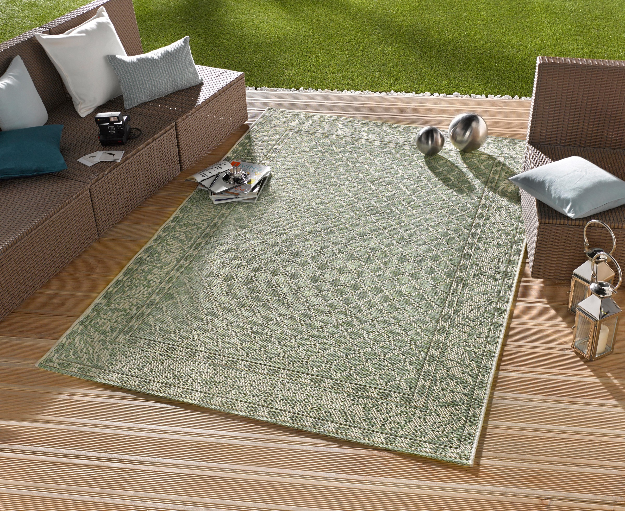 NORTHRUGS Teppich »Royal«, rechteckig, 4 mm Höhe, Sisal Optik, Robust, Pflegeleicht, Flachgewebe