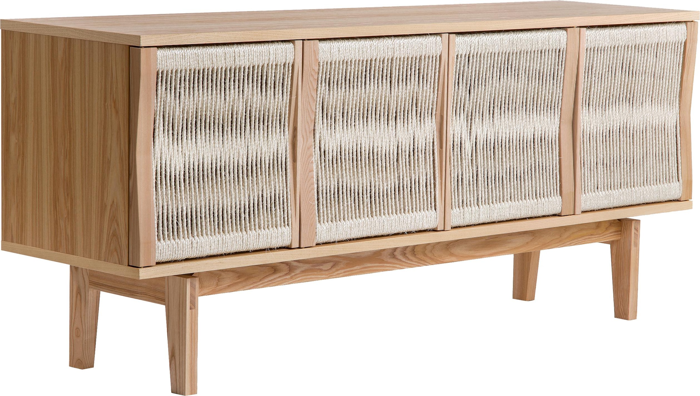 Woodman Sideboard »Lidia«, Kommode, Türenfronten aus nartürlichem Hanfseil, Breite 180 cm, FSC®
