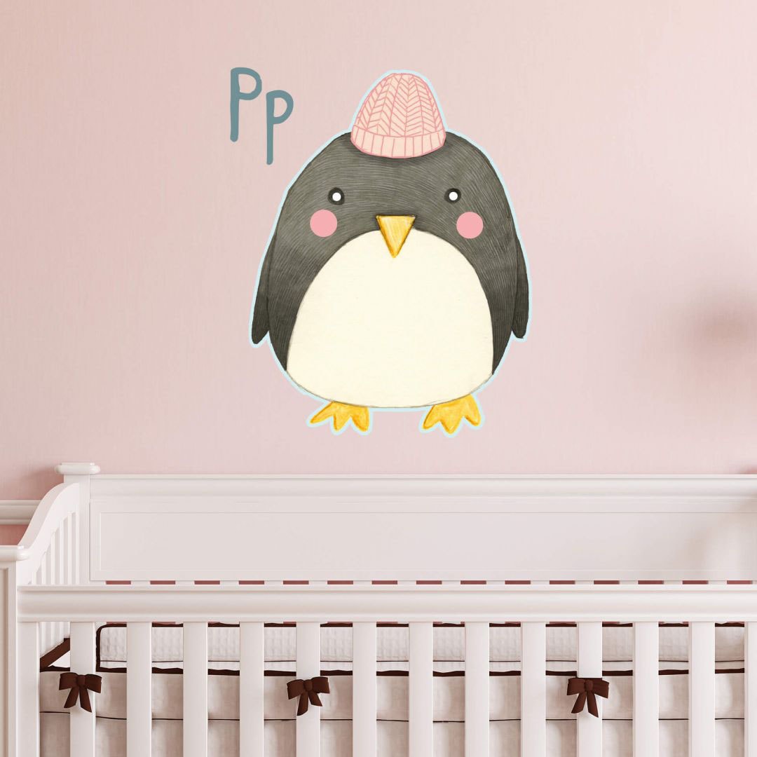 »Pinguin P«, Penguin Buchstabe auf Rechnung entfernbar Wandtattoo St.), (1 bestellen Wall-Art selbstklebend,