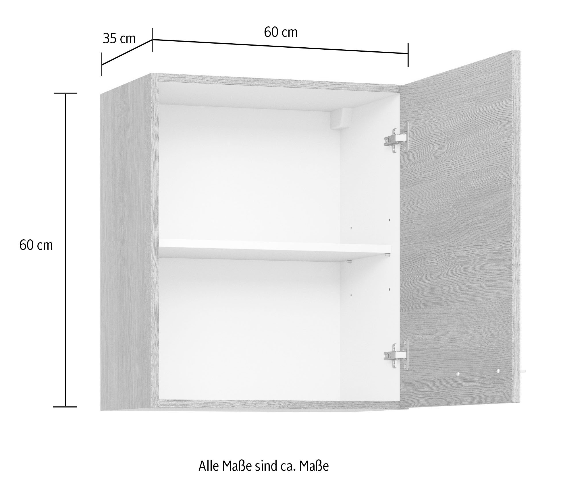 Express Küchen Hängeschrank »Trea O60-60«, inklusive Einlegeboden, Breite  60 cm, Höhe 60 cm auf Rechnung bestellen