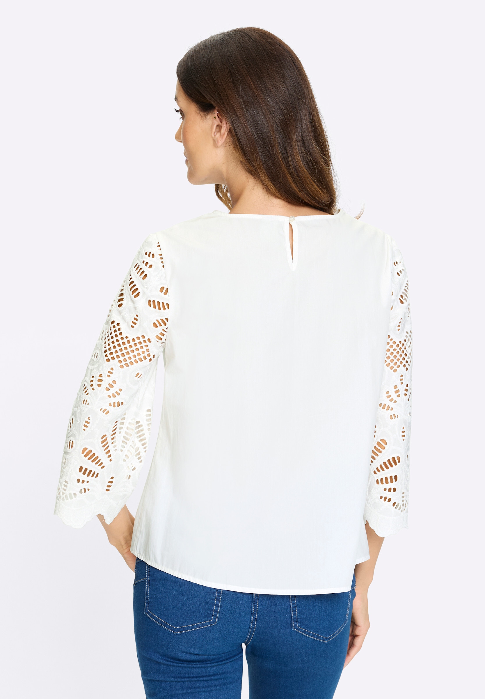heine Schlupfbluse »Spitzen-Bluse Spitzenbluse mit 3/4-Arm«