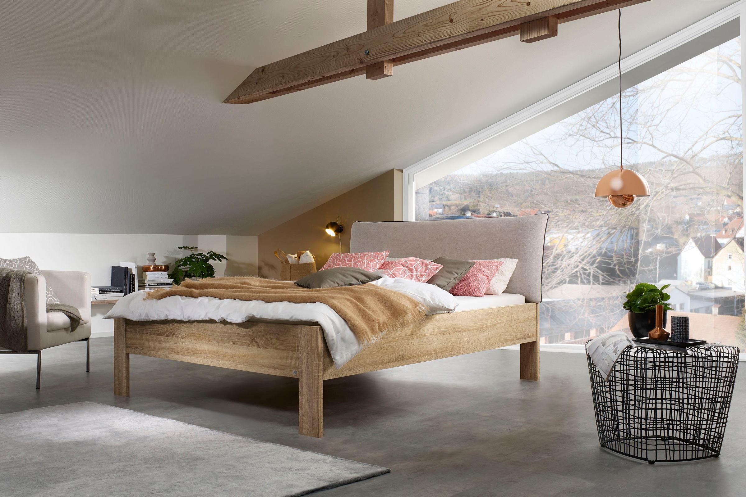 rauch Futonbett »Aditio«, Kopfteil Webstoff mit abgesetztem Keder