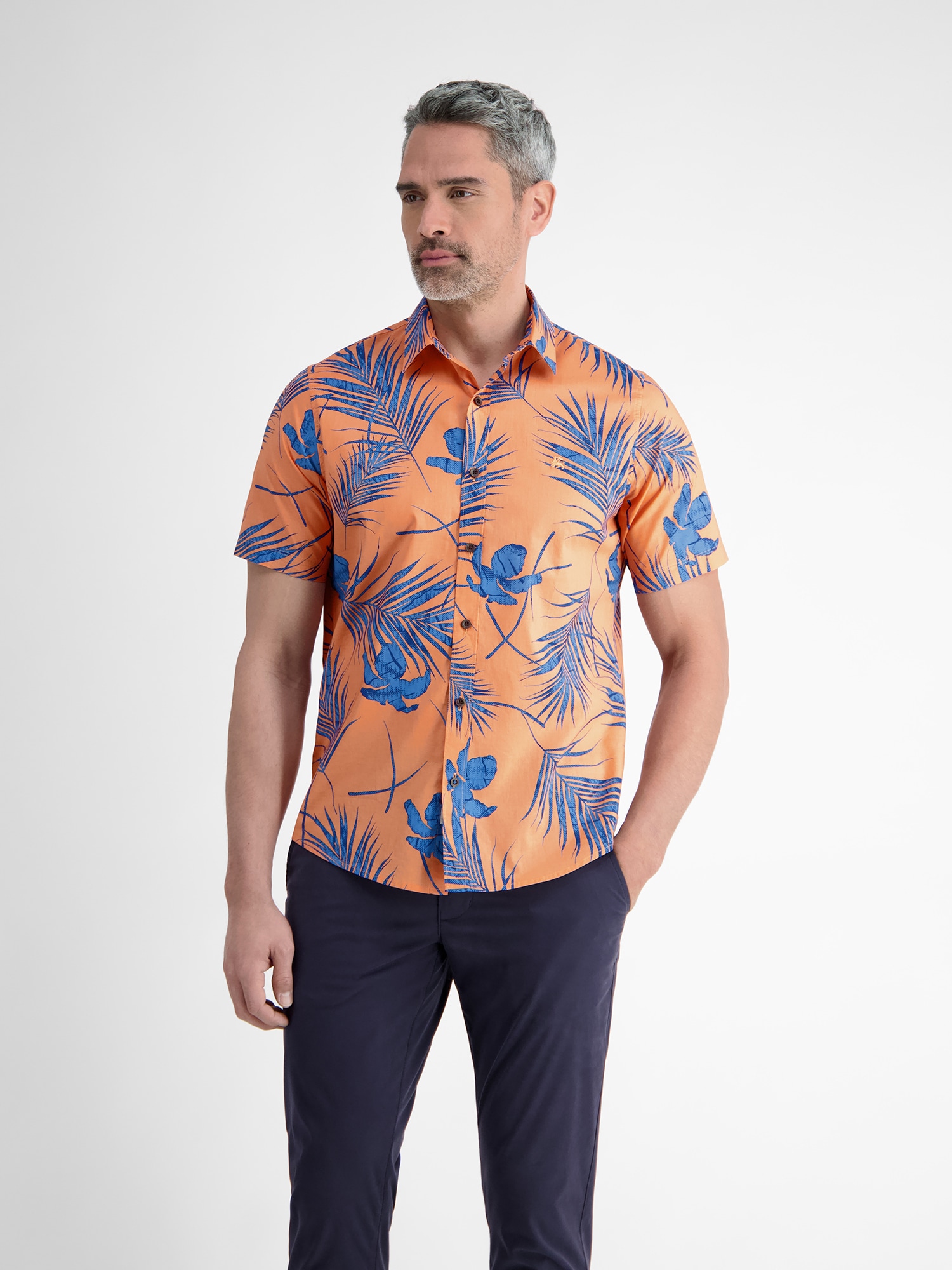 LERROS Kurzarmhemd »LERROS Kurzärmeliges Herrenhemd, Hawaiian-Style«