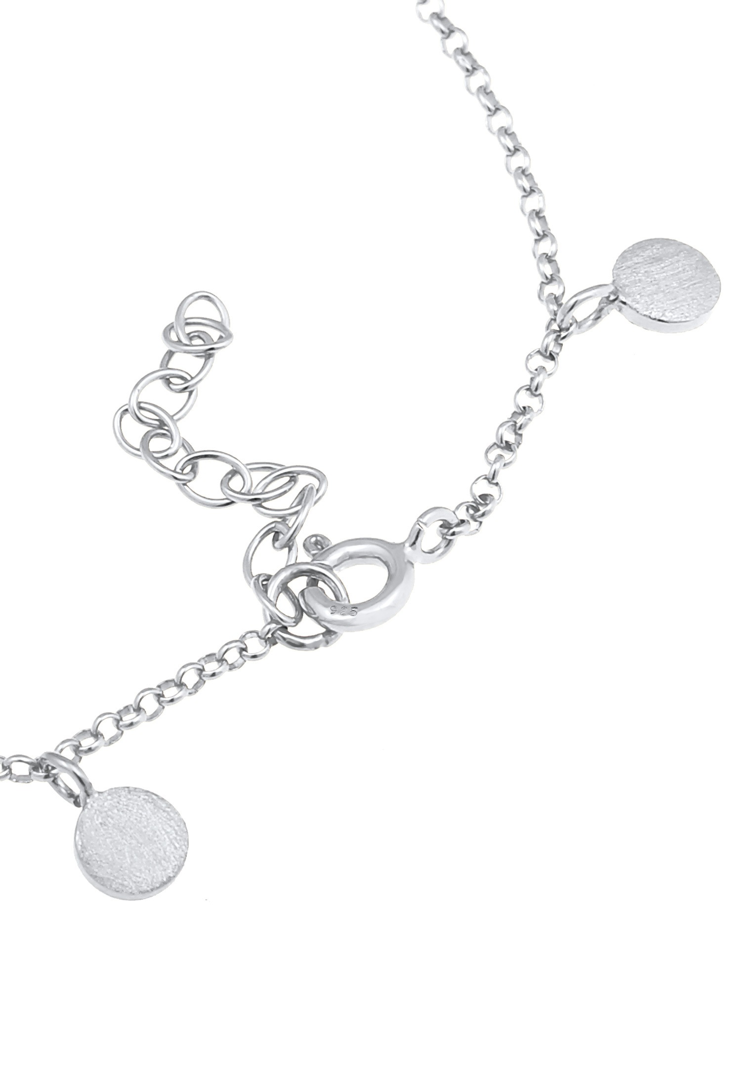 Elli Armkette »Armband Armkette Coin Plättchen Kreis Geo Basic 925 Silber«