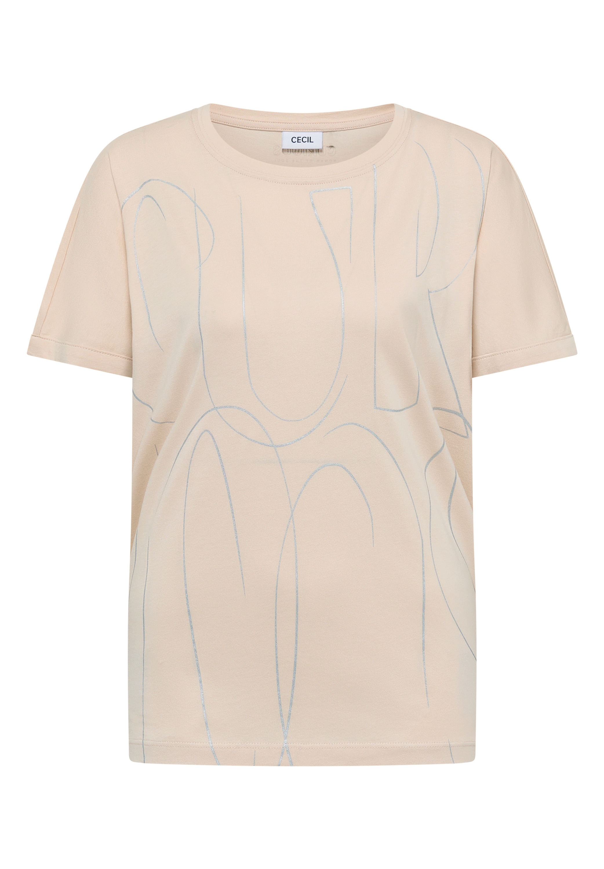 Cecil Kurzarmshirt Rundhals mit Folienprint