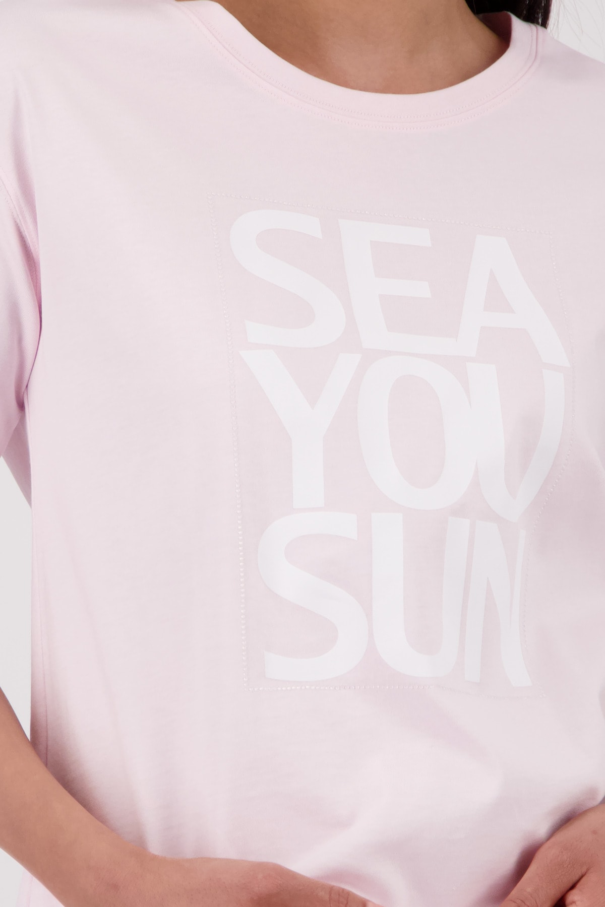 Monari T-Shirt »Shirt Druck platziert« Regular fit mit Schriftzug