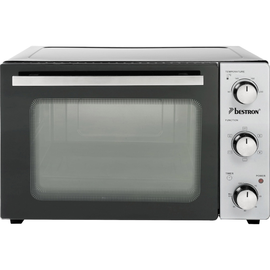 bestron Minibackofen »2-in-1 Gerät«, mit Drehspieß, 1500 W, Edelstahl, Schwarz