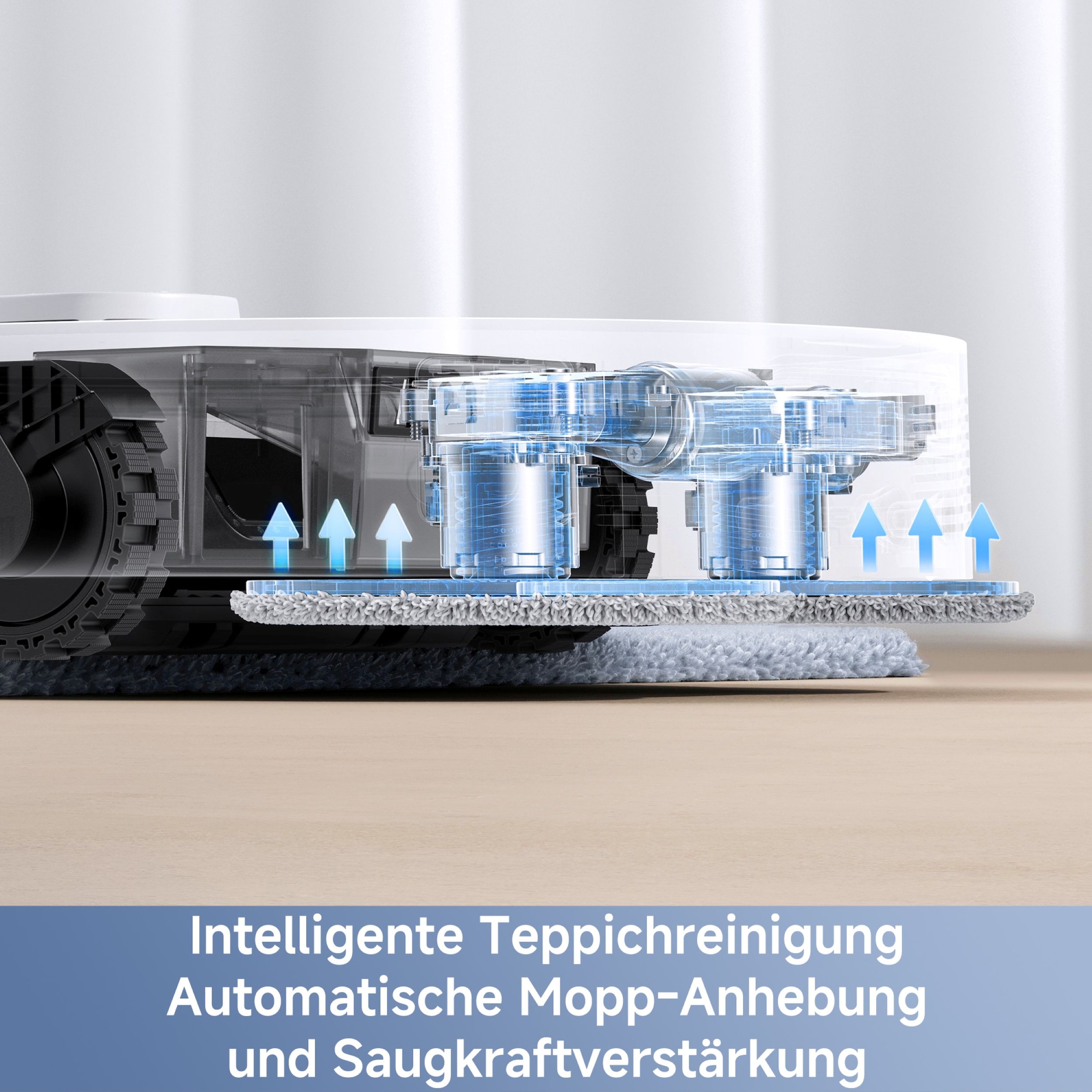 Mova Nass-Trocken-Saugroboter »E40 Ultra«, 75 Tage saugen ohne Aufwand, Teppicherkennung, 19.000Pa Saugkraft