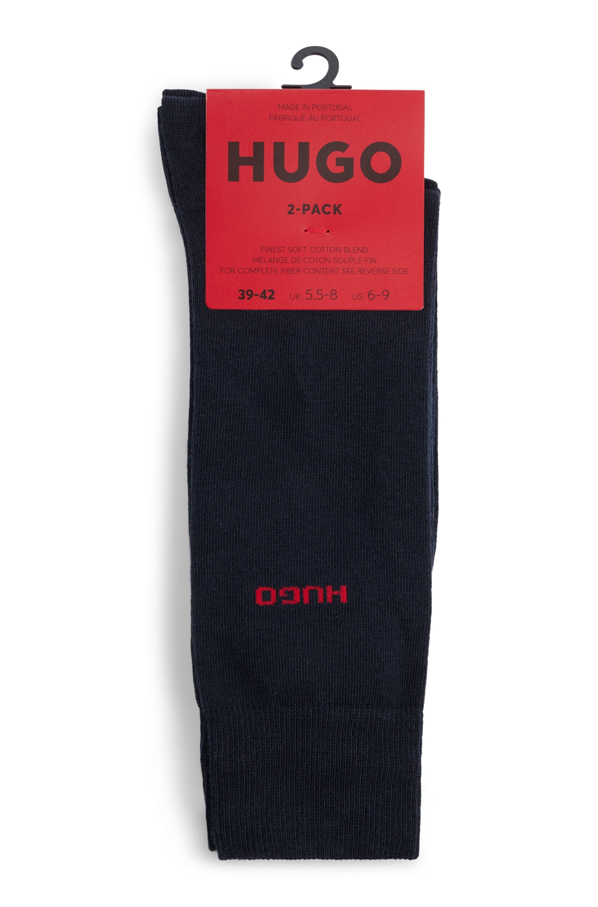 HUGO Underwear Businesssocken »2P RS UNI CC«, (Packung, 2 Paar, 2er Pack), mit kontrastfarbenem HUGO Logo-Schriftzug