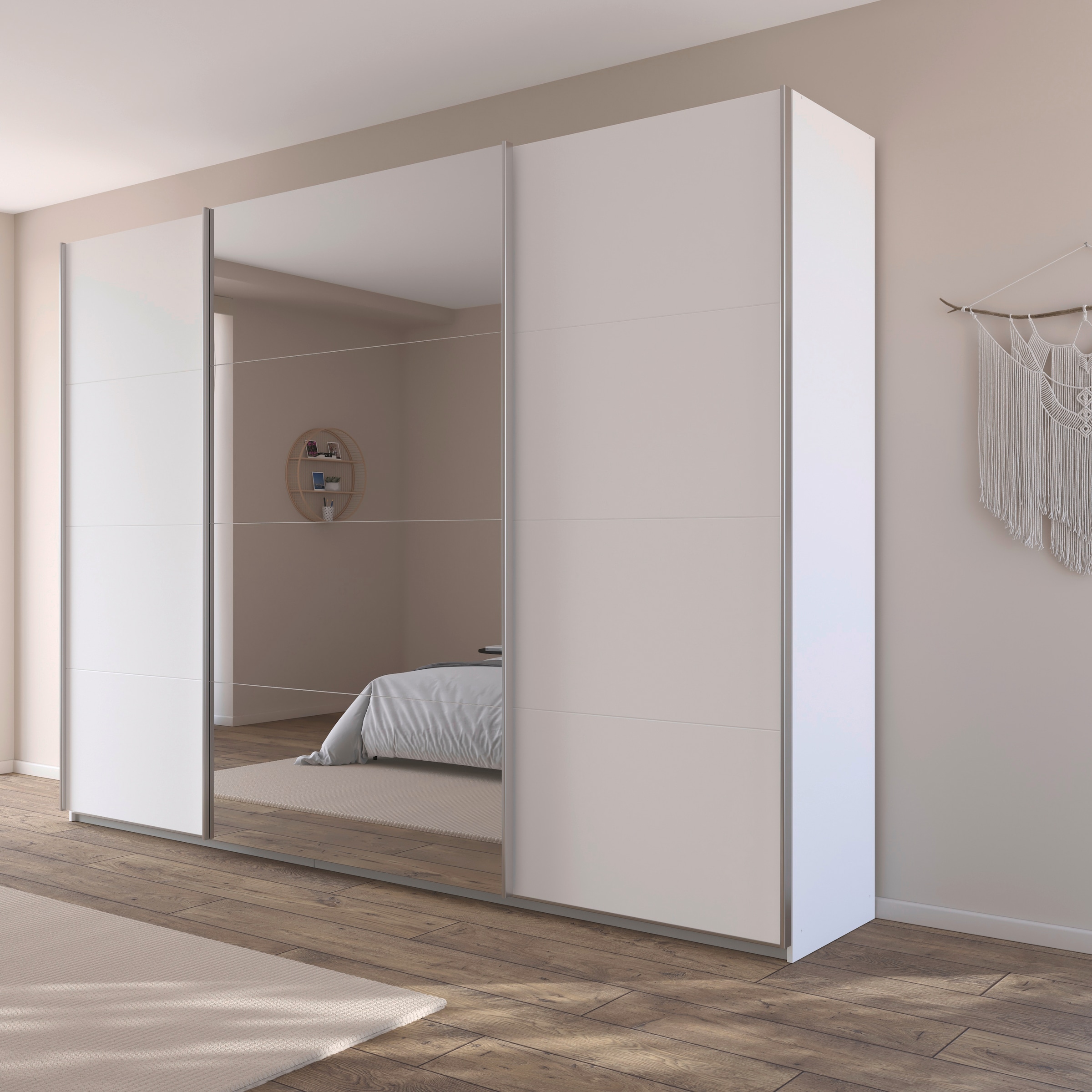 rauch Schwebetürenschrank »Kleiderschrank Schrank Garderobe AGORDO«, Top Innenausstattung, in 4 Breiten und 2 Höhen MADE IN GERMANY