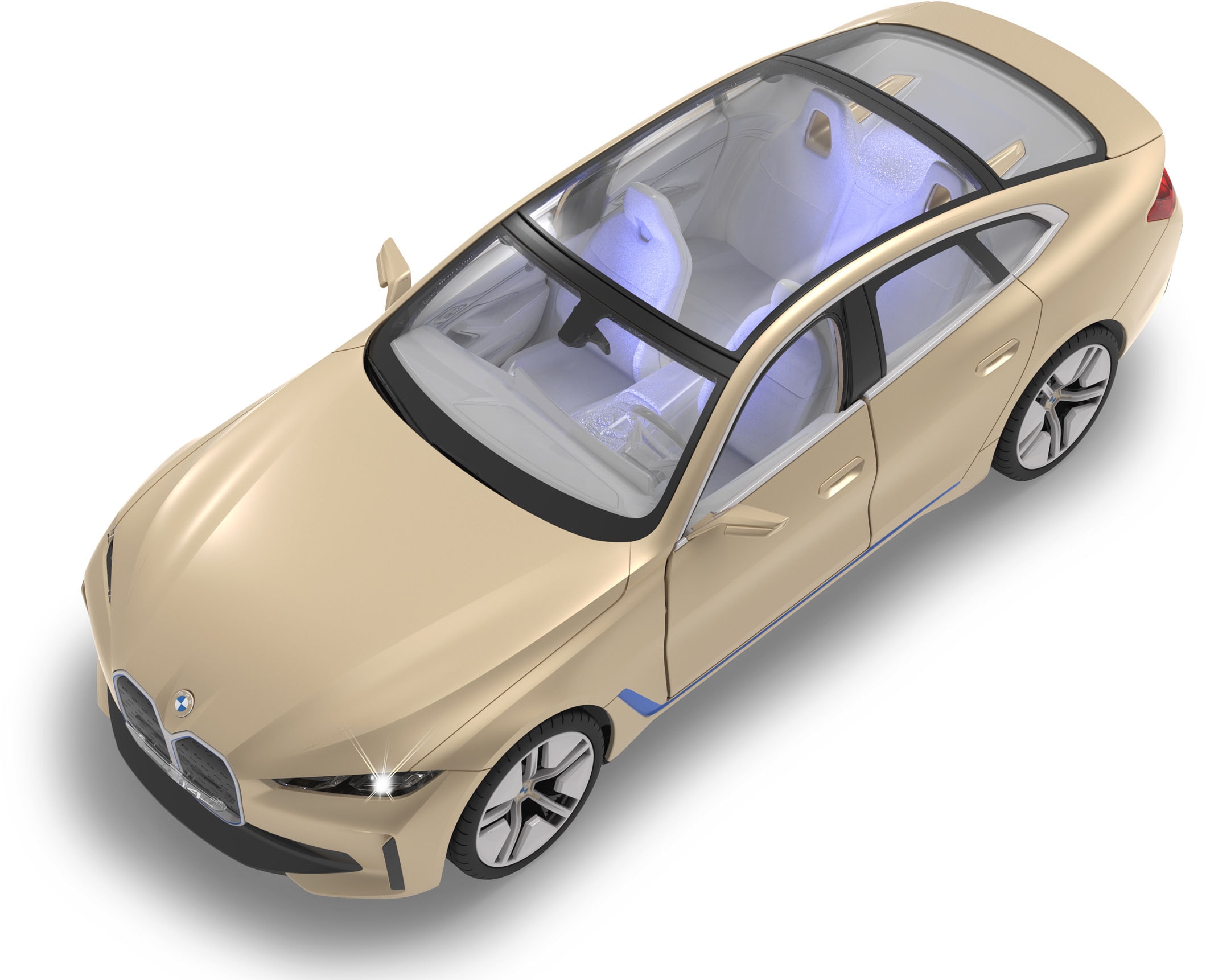 Jamara RC-Auto »BMW i4 Concept 1:14, goldfarben, 2,4 GHz«, mit LED-Licht und Innenbeleuchtung; offiziell lizenziert