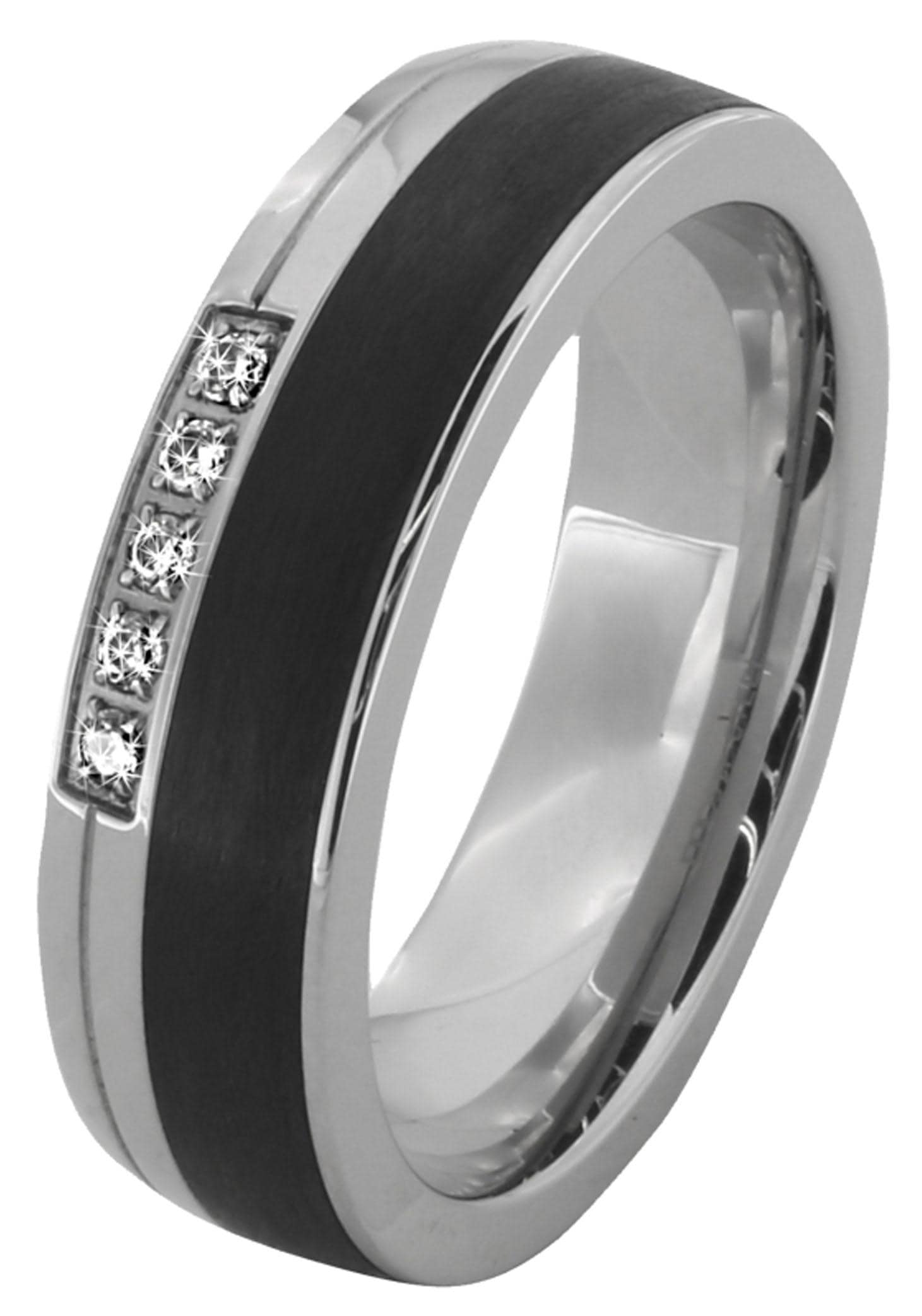 DOOSTI Trauring »Schmuck Geschenk Edelstahl Trauring Ehering Partnerring LIEBE«, Made in Germany, wahlweise mit oder ohne Zirkonia