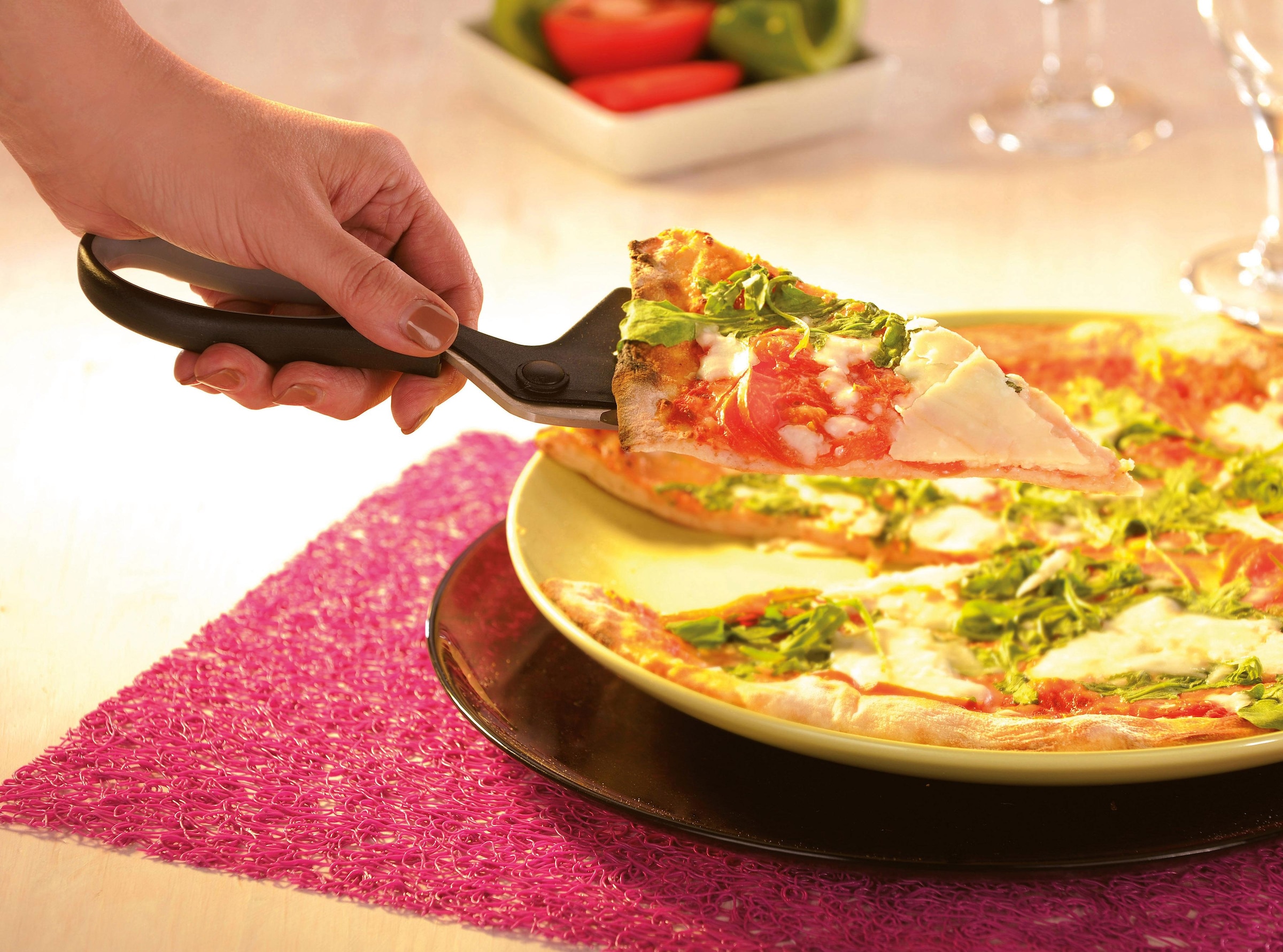 GEFU Pizzaschere Garantie und für Pizza XXL Quiche mit 3 (1 »Pezzo«, Jahren tlg.),