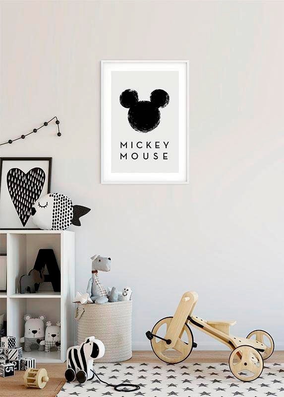 Komar Bild »Mickey Mouse Silhouette« Disney 1 Stk. tlg. Wandbild zur Dekoration im Kinderzimmer - ohne Rahmen