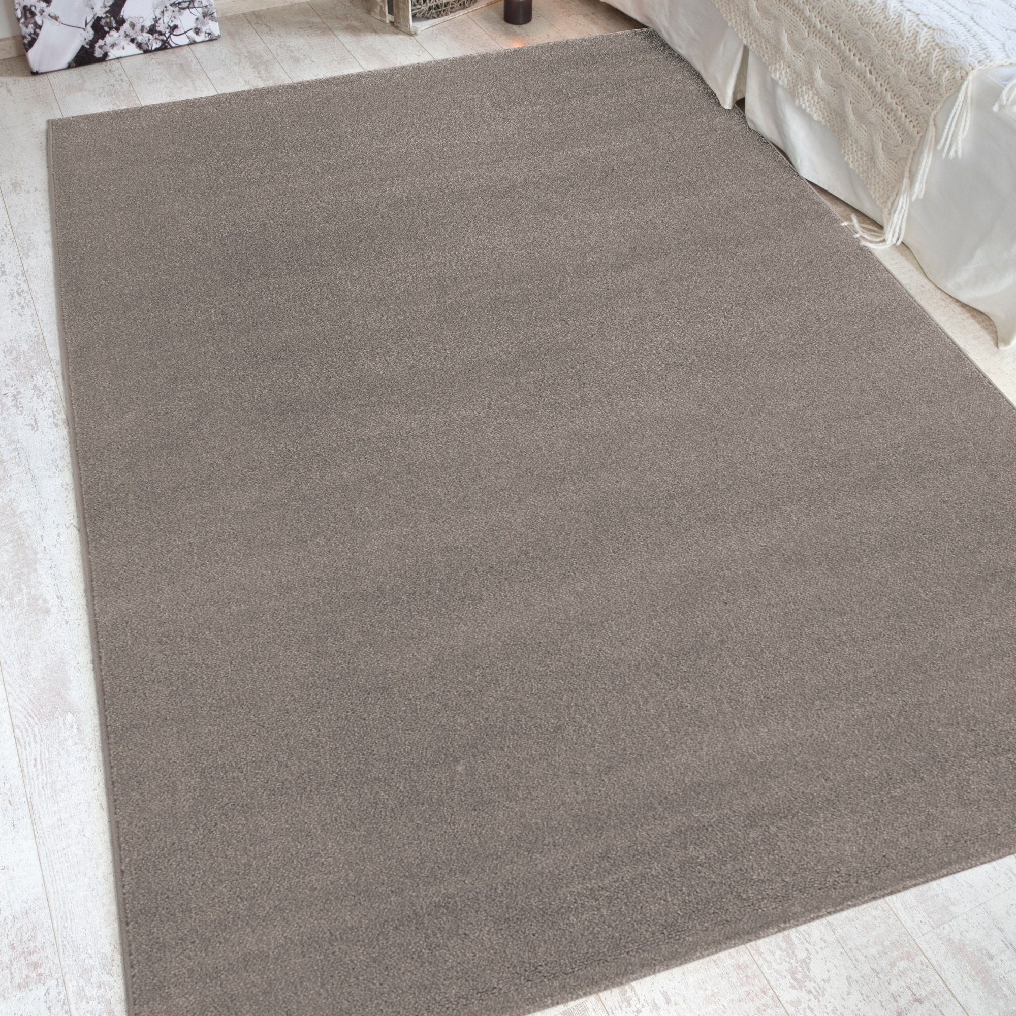 Andiamo Teppich "Jerez" rechteckig 8 mm Höhe Kurzflor, gewebt, Uni-Farben, auch als Läufer