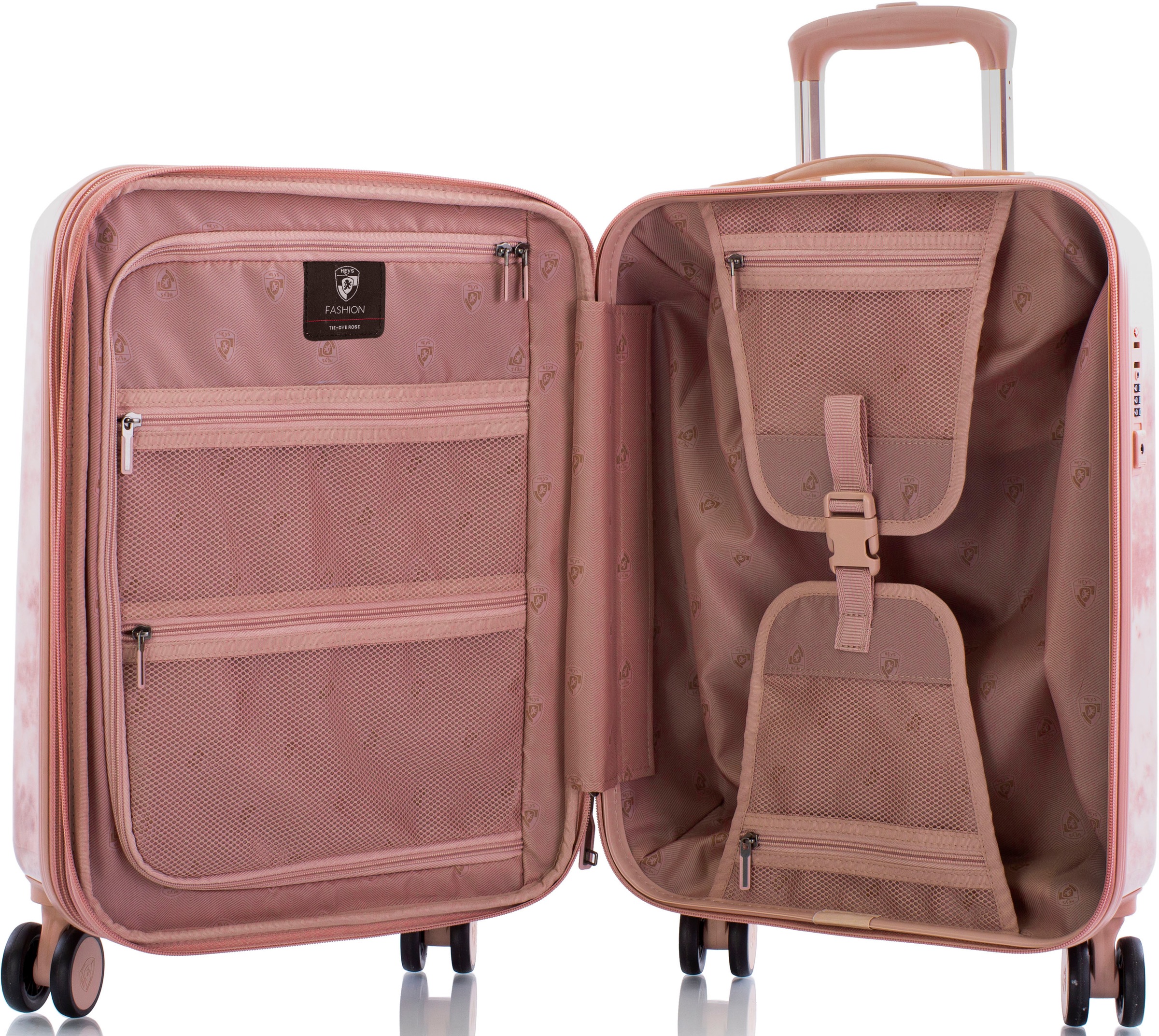 Heys Hartschalen-Trolley »Tie-Dye pink, 53 cm«, 4 Rollen, Heys x Joachim Llambi Hartschalen-Koffer Volumenerweiterung