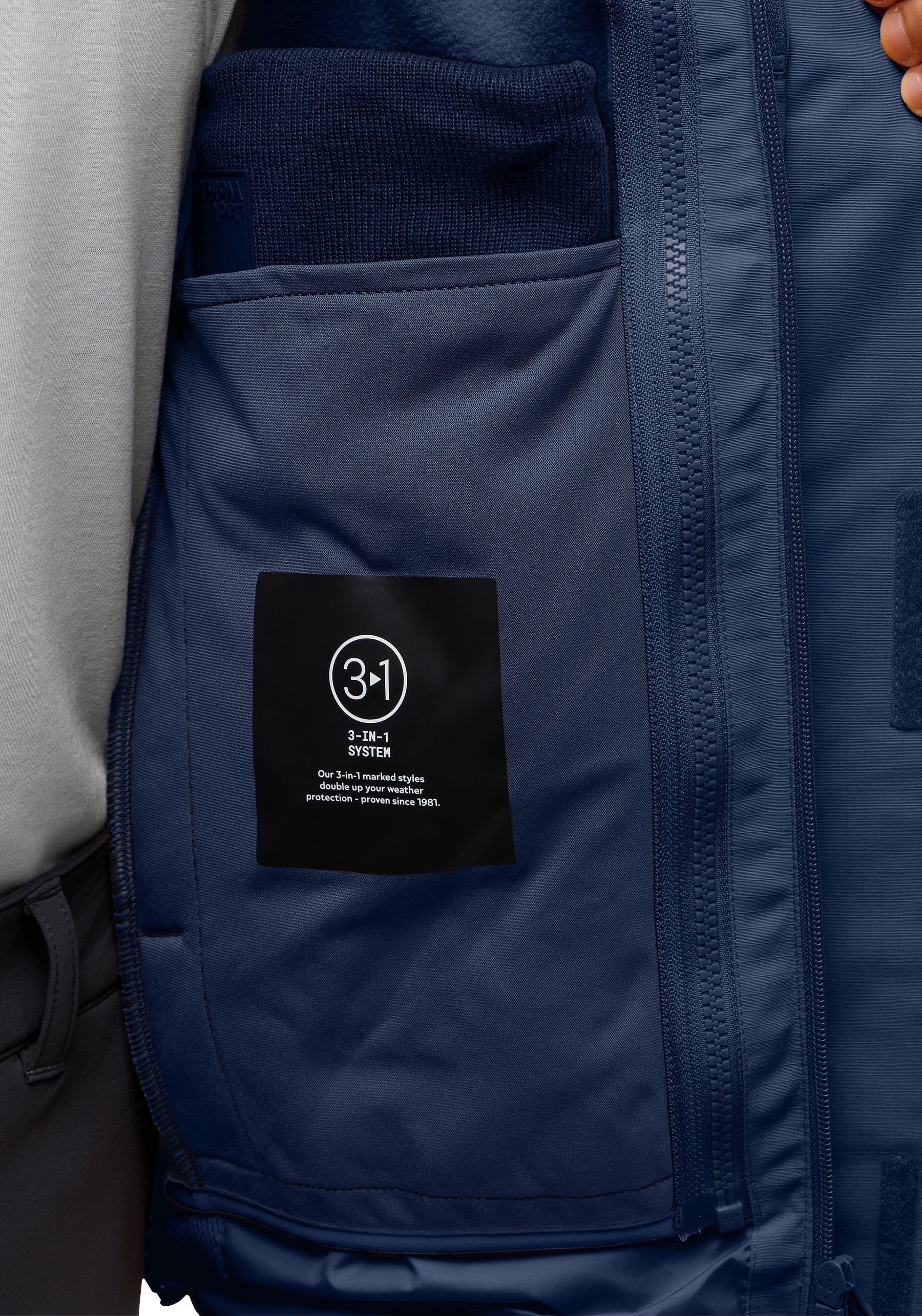 Jack Wolfskin Funktionsjacke »ALTENBERG 3IN1«, mit Kapuze, 3in1, wasserdicht, Übergangsjacke