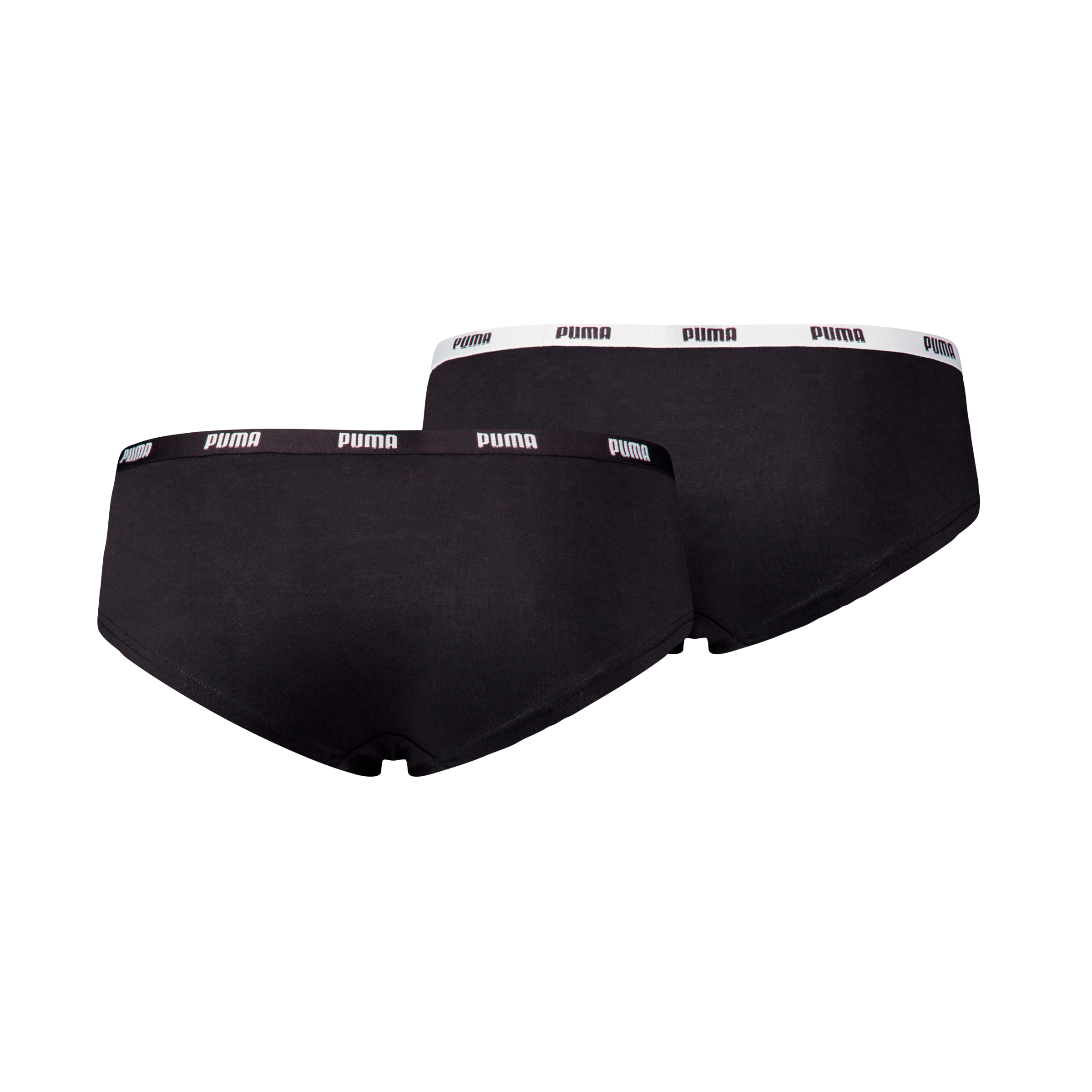 PUMA Hipster »PUMA WOMEN HIPSTER 2P«, (2er Pack), Mit elastischem Logobund