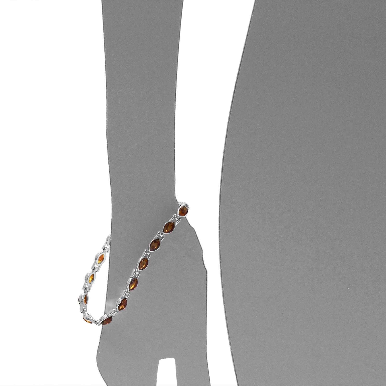 OSTSEE-SCHMUCK Armband »- Uzay - Silber 925/000 - Bernstein«