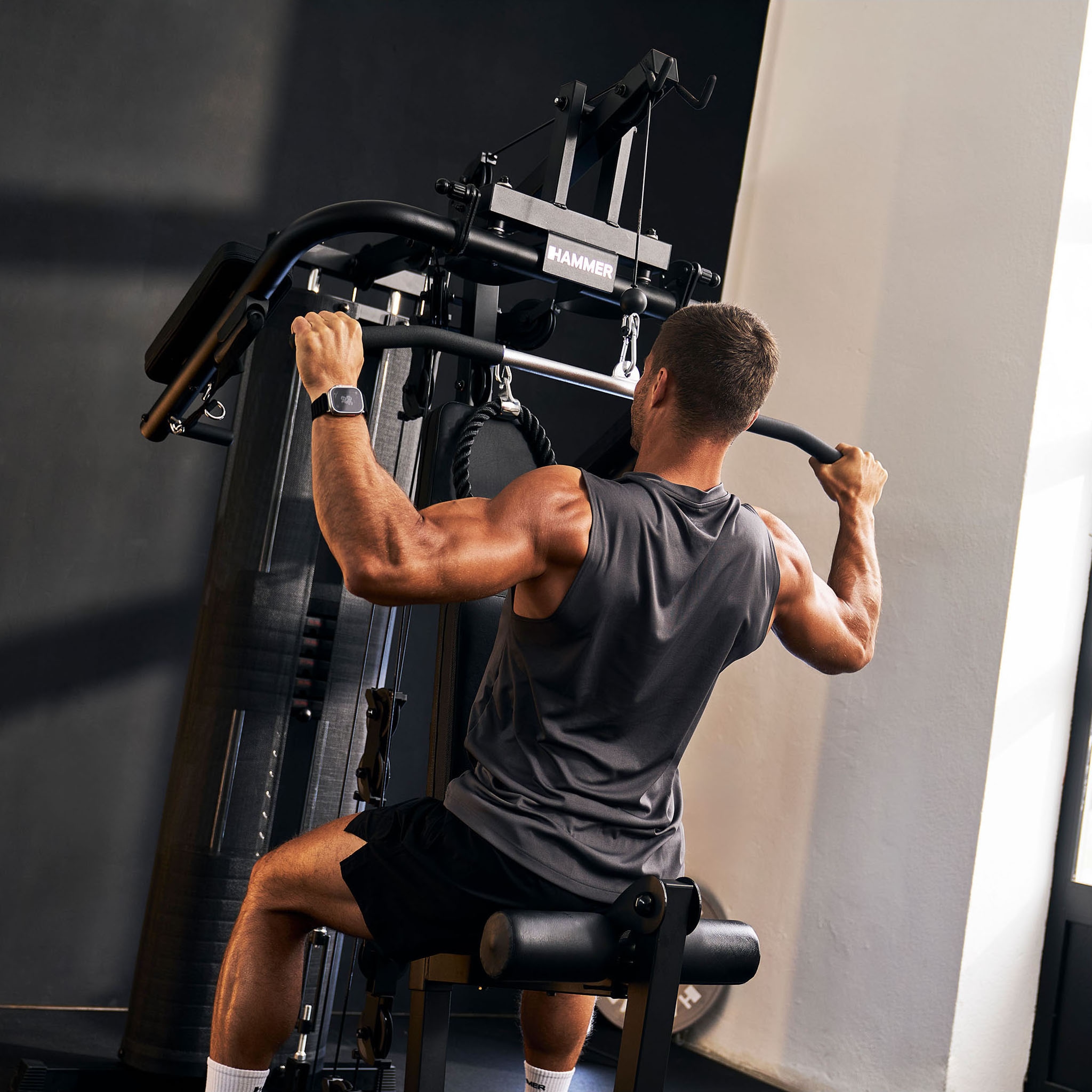 Finnlo by Hammer Kraftstation »Autark 600« 16 Gewichtsblöcke Butterflystange, Latzug, Ruderfunktion und mehr,  max. Benutzergewicht 120 kg, max. Trainingsgewicht 80 kg