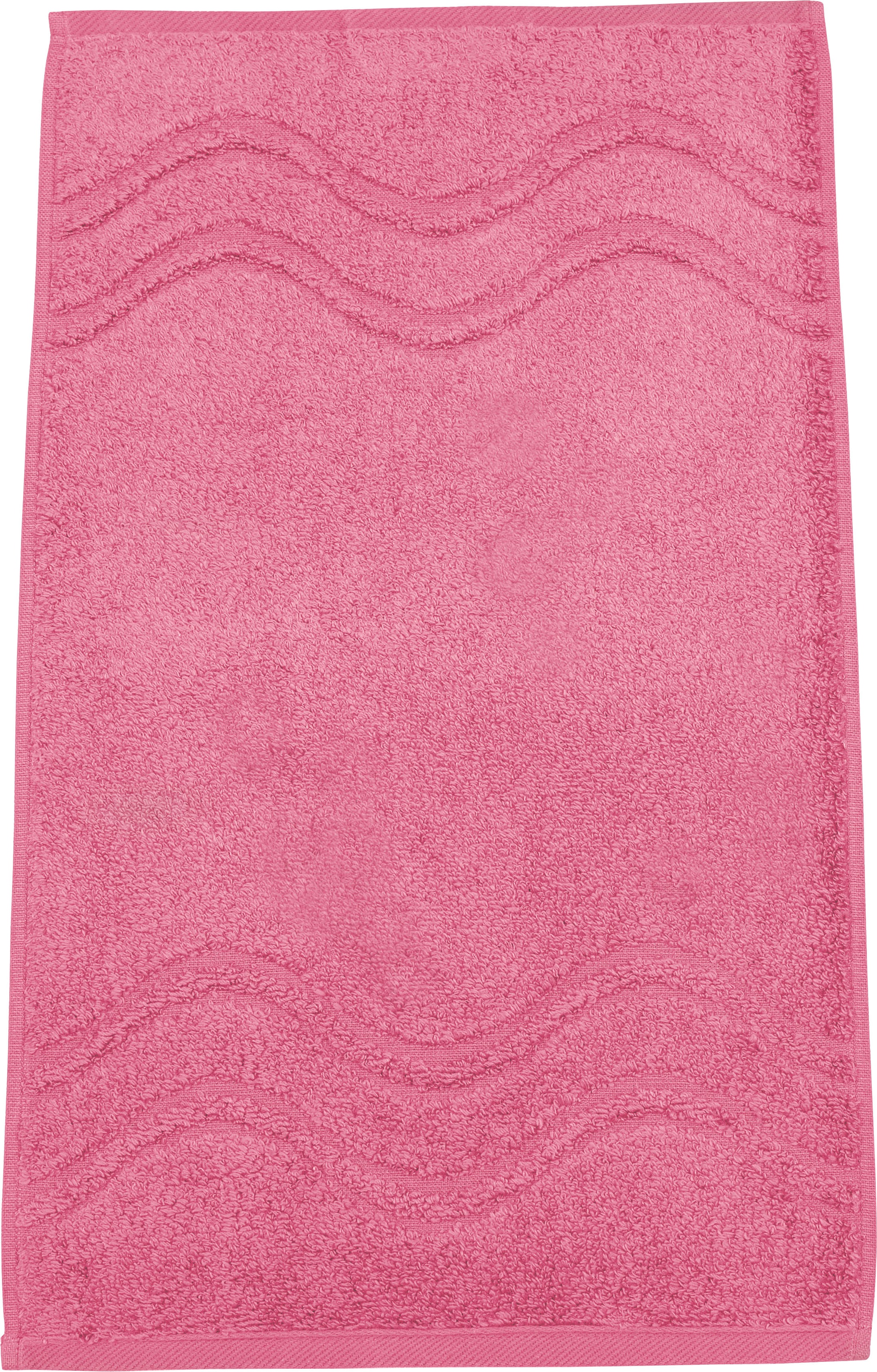 ROSS Gästehandtuch »Cashmere feeling«, (Packung, 6 St.), 100% Baumwolle, mit Wellen-Bordüre, große Farbauswahl