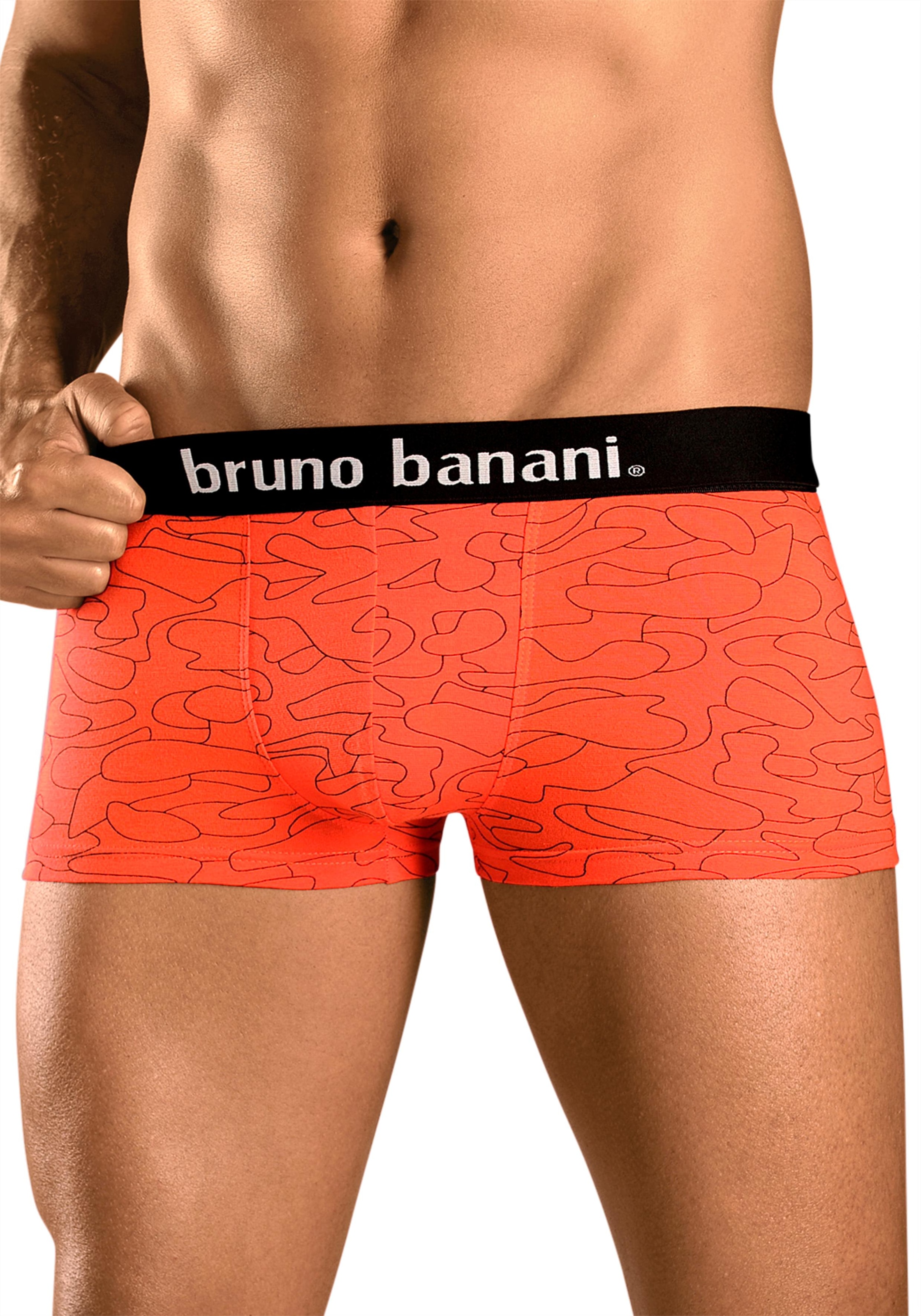 Bruno Banani Hipster, (Packung, 4 St.), knapp sitzende Boxershorts in uni oder gemustert aus Baumwollmischung