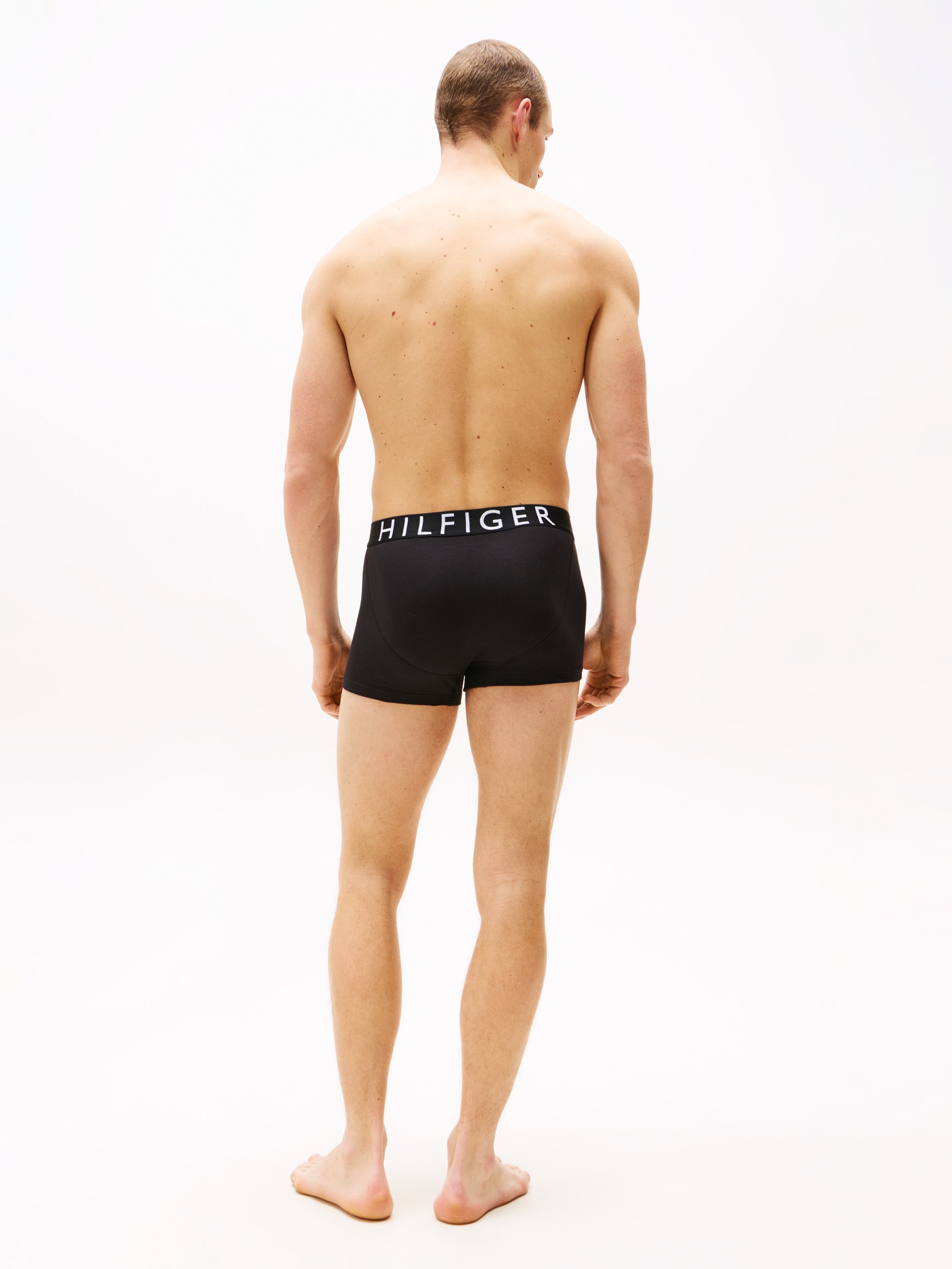 Tommy Hilfiger Underwear Trunk »mit Kontrast-Logo-Taillenbund«, (3 St.), aus Stretch-Baumwolle, normale Leibhöhe