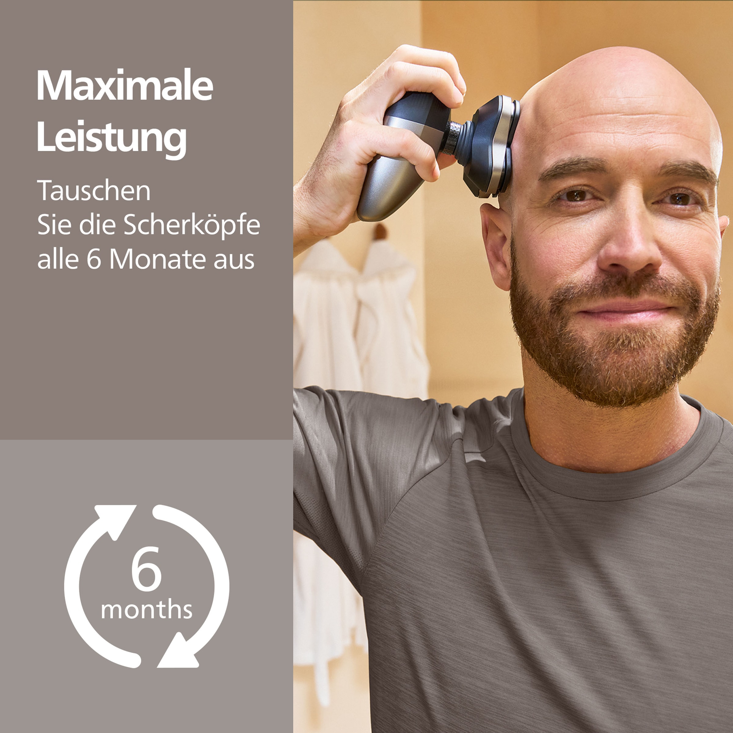 Philips Ersatzscherköpfe »HS740/15 passend zu Glatzenrasier HS5980/15 & HS7980/15« mit 36 ComfortCut Klingen, nass und trocken verwendbar