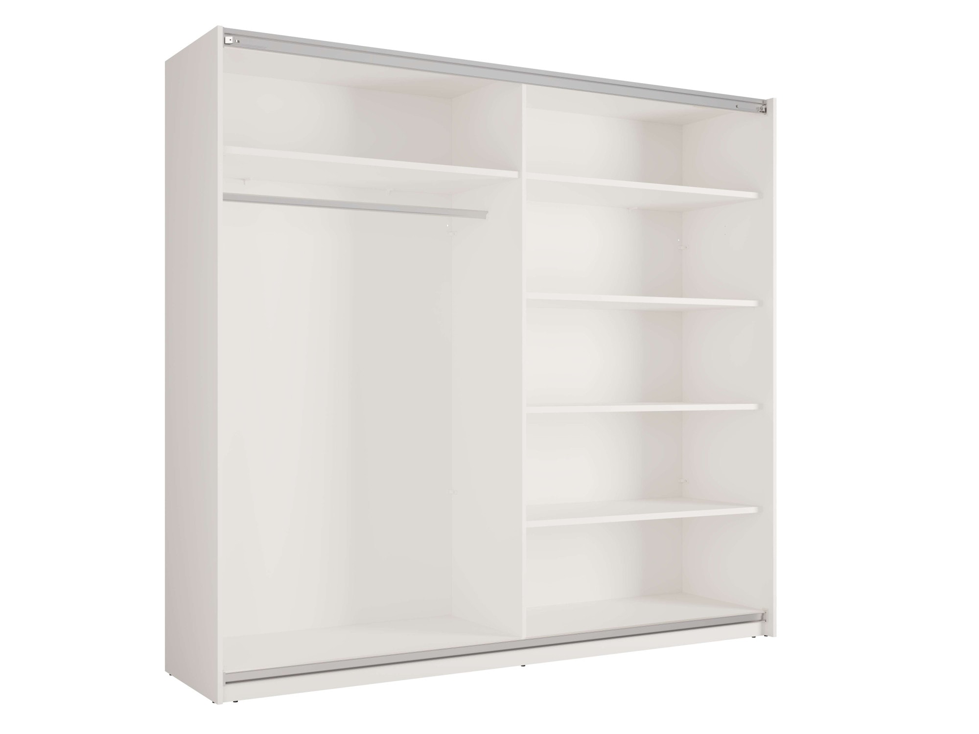 Home affaire Kleiderschrank »LISELOTTE mit Spiegel, wahlweise mit Beleuchtung, Breite 221 cm« Garderobe mit 2 Schwebetüren, weiß oder cashmere, B/H/T: 221×207×60 cm