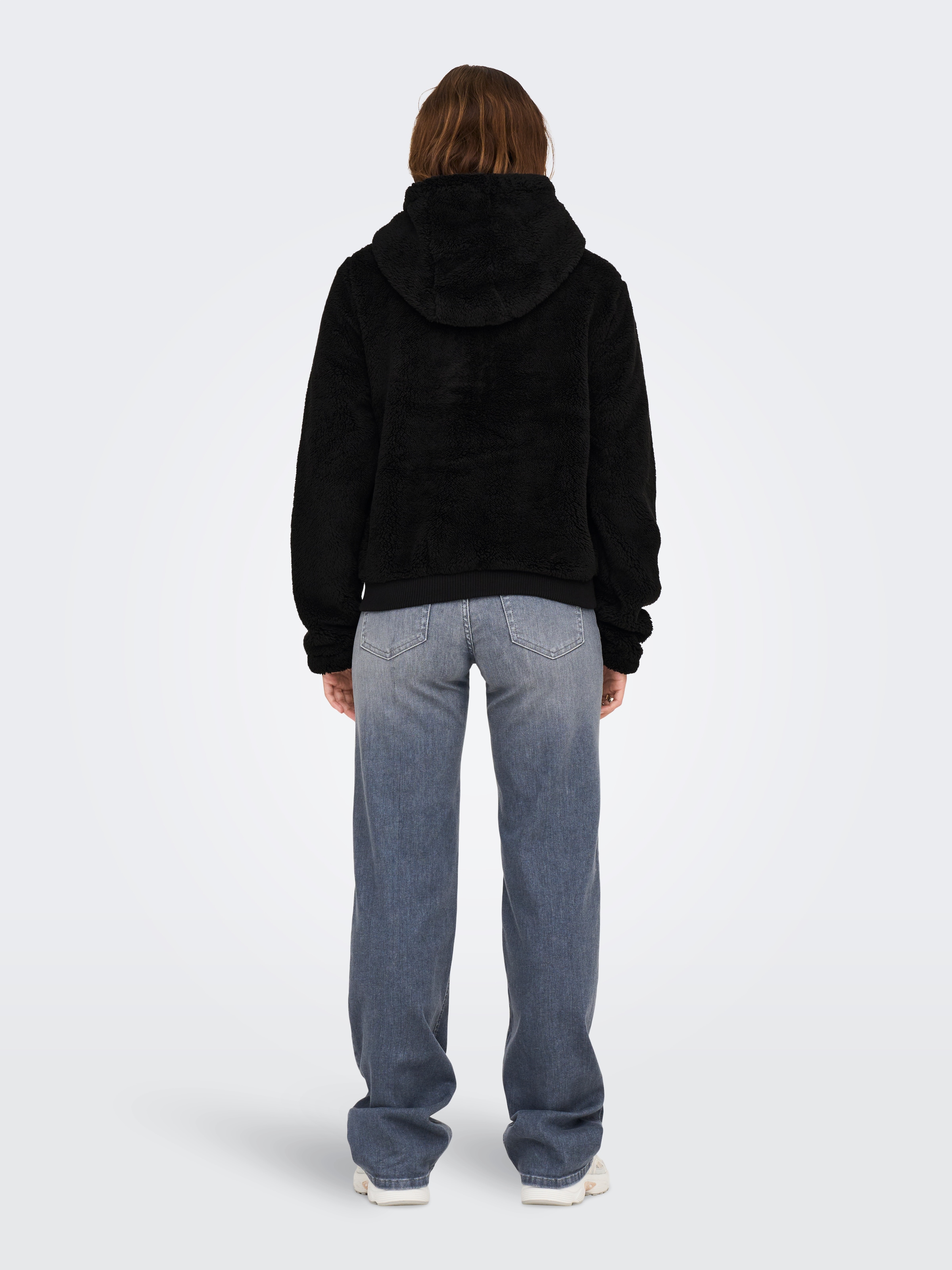 ONLY Kapuzenplüschjacke »ONLNEWANNA CONTACT SHERPA JKT OTW NOOS«, mit Kapuze