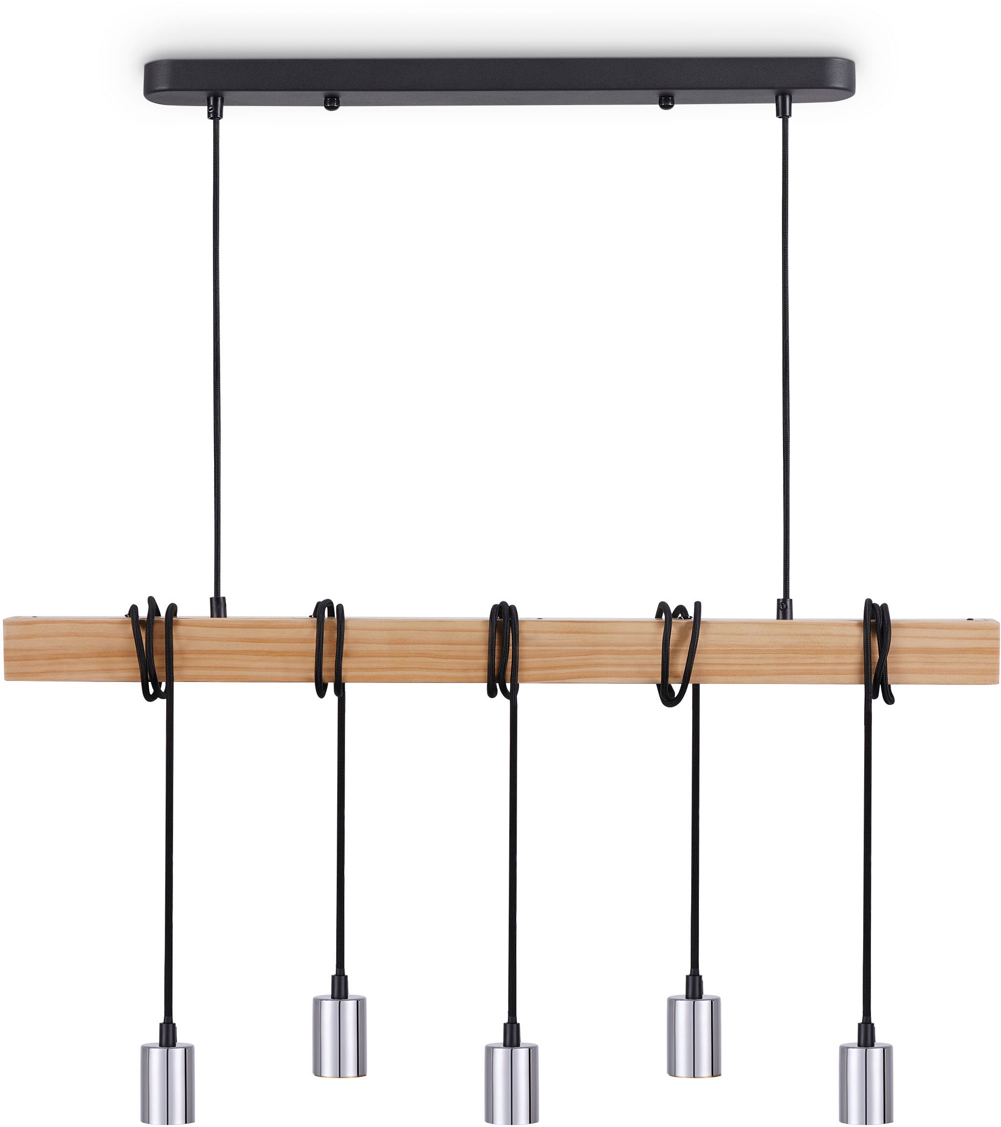 Paco Home Pendelleuchte »SINA« E27 LED Pendelleuchte Hängelleuchte  Wohnzimmer Esszimmer Vintage Holz E27