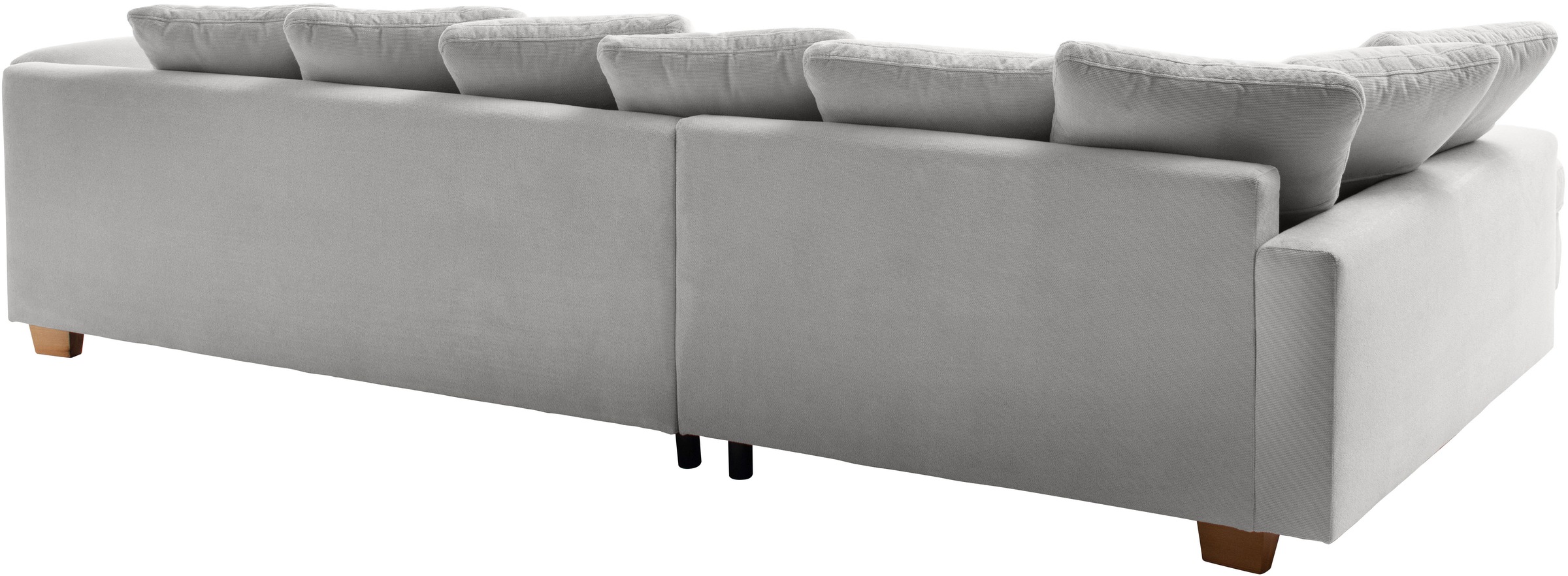Mr. Couch Ecksofa »Bologna, L-Form, mit Holzfüßen«, wahlweise mit Kaltschaum