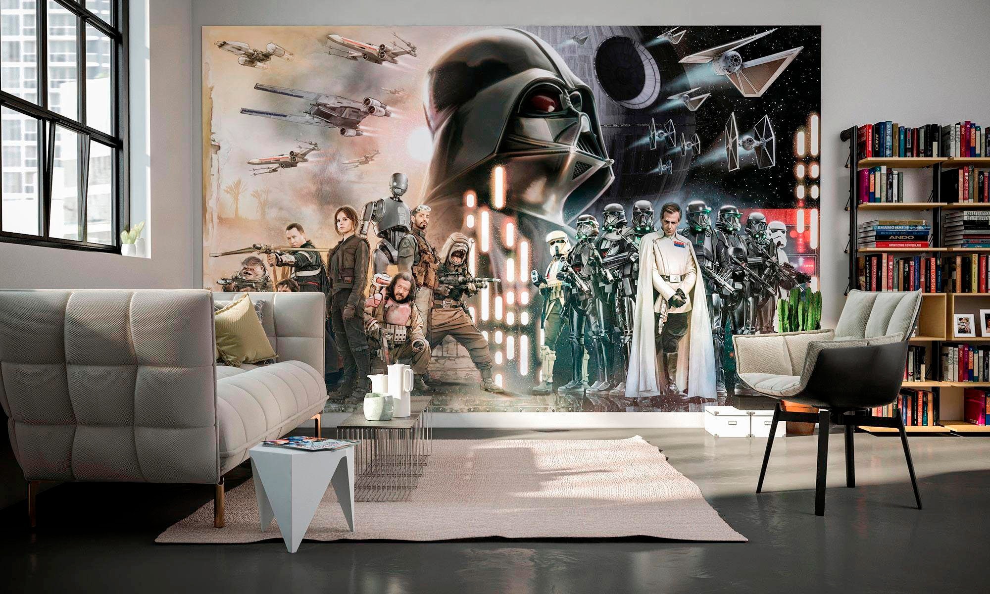 Komar Vliestapete »Digitaldruck Vlies - Star Wars Collage - Größe 400 x 250 cm«, bedruckt, Kinderzimmer