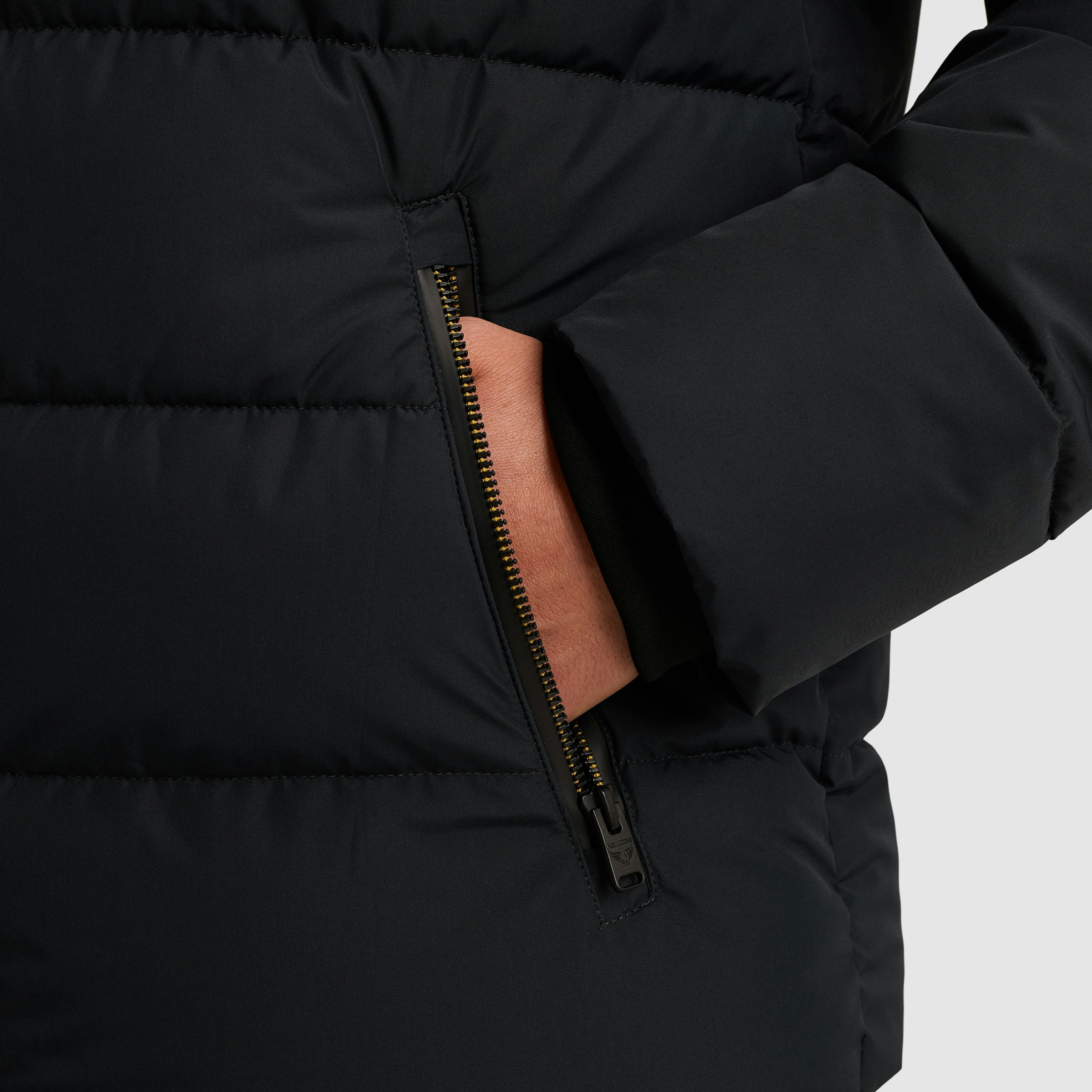 PME LEGEND Steppjacke mit Kapuze mit Kapuze und Logo-Badges