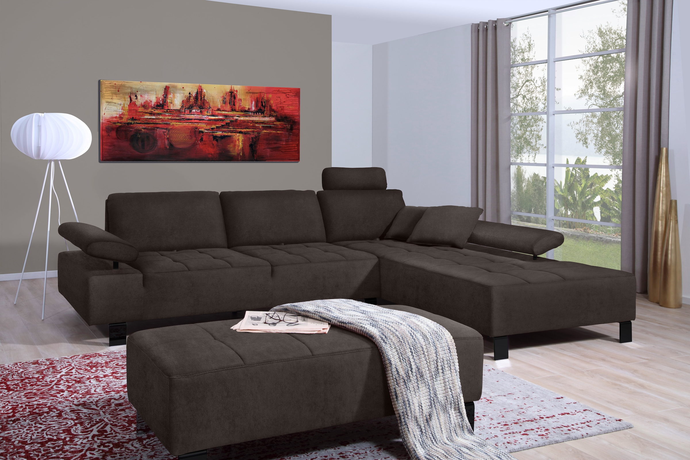 alina Ecksofa »Royce«, inklusive Sitztiefenverstellung, 270 cm breit