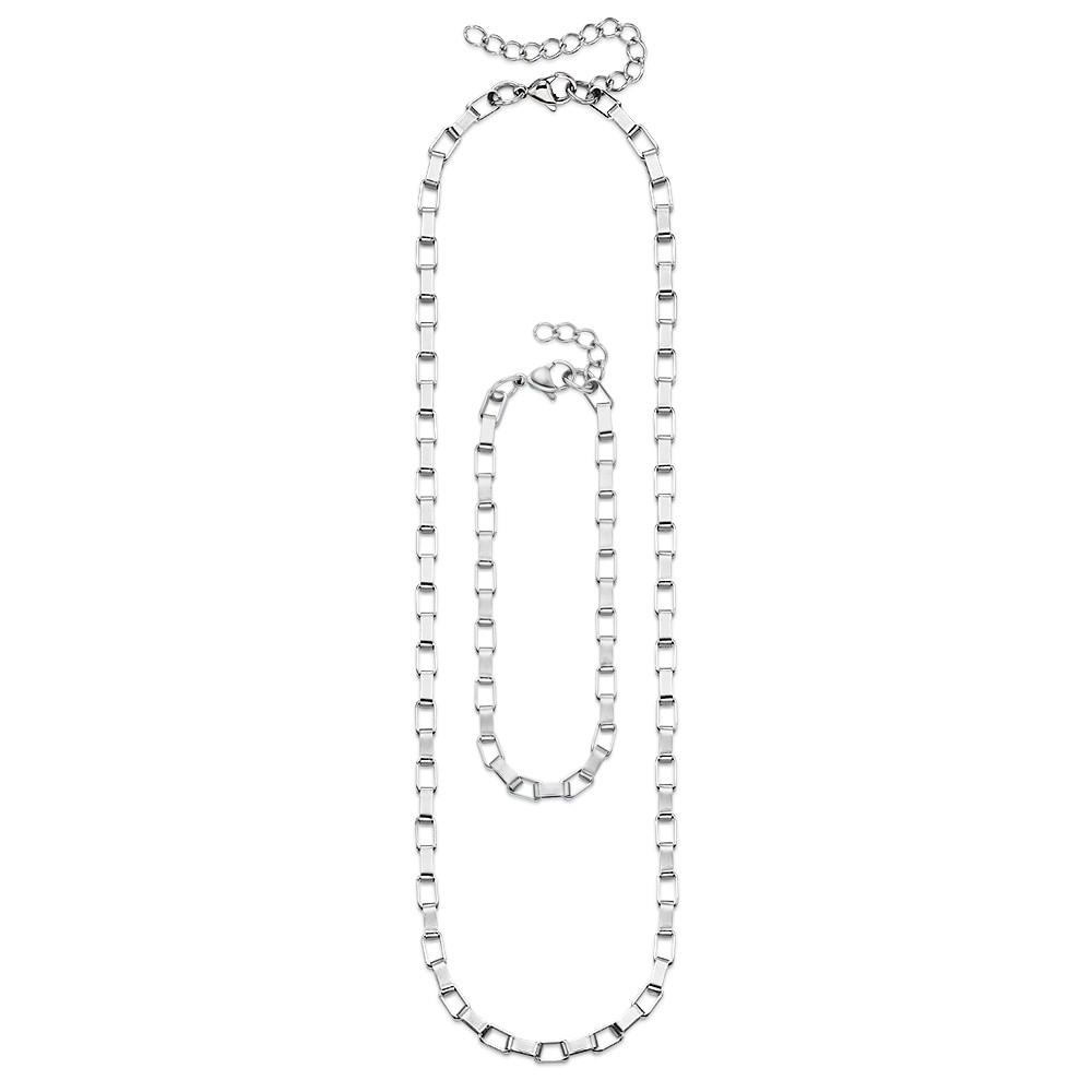 Aniston JEWELRY & WATCHES Ketten und Armband Set »Schmuck Geschenk Edelstahlset Halskette und Armband« (Set, 2 Stk. tlg.)