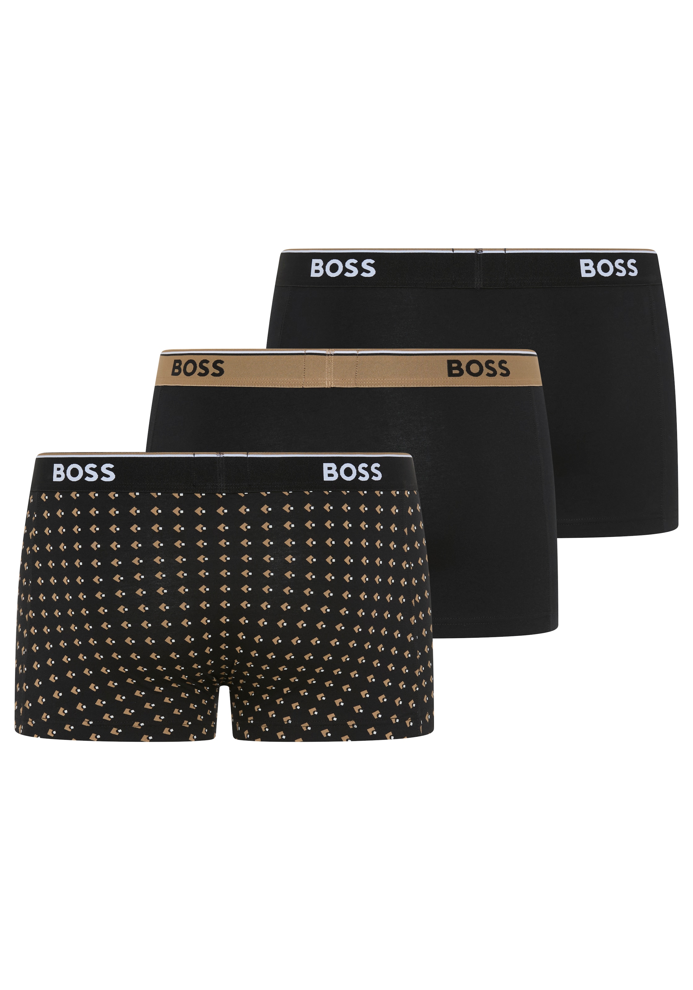 BOSS Trunk Packung, 3 Stk. aus Stretch-Baumwolle, elastischer Bund, mittlere Bundhöhe