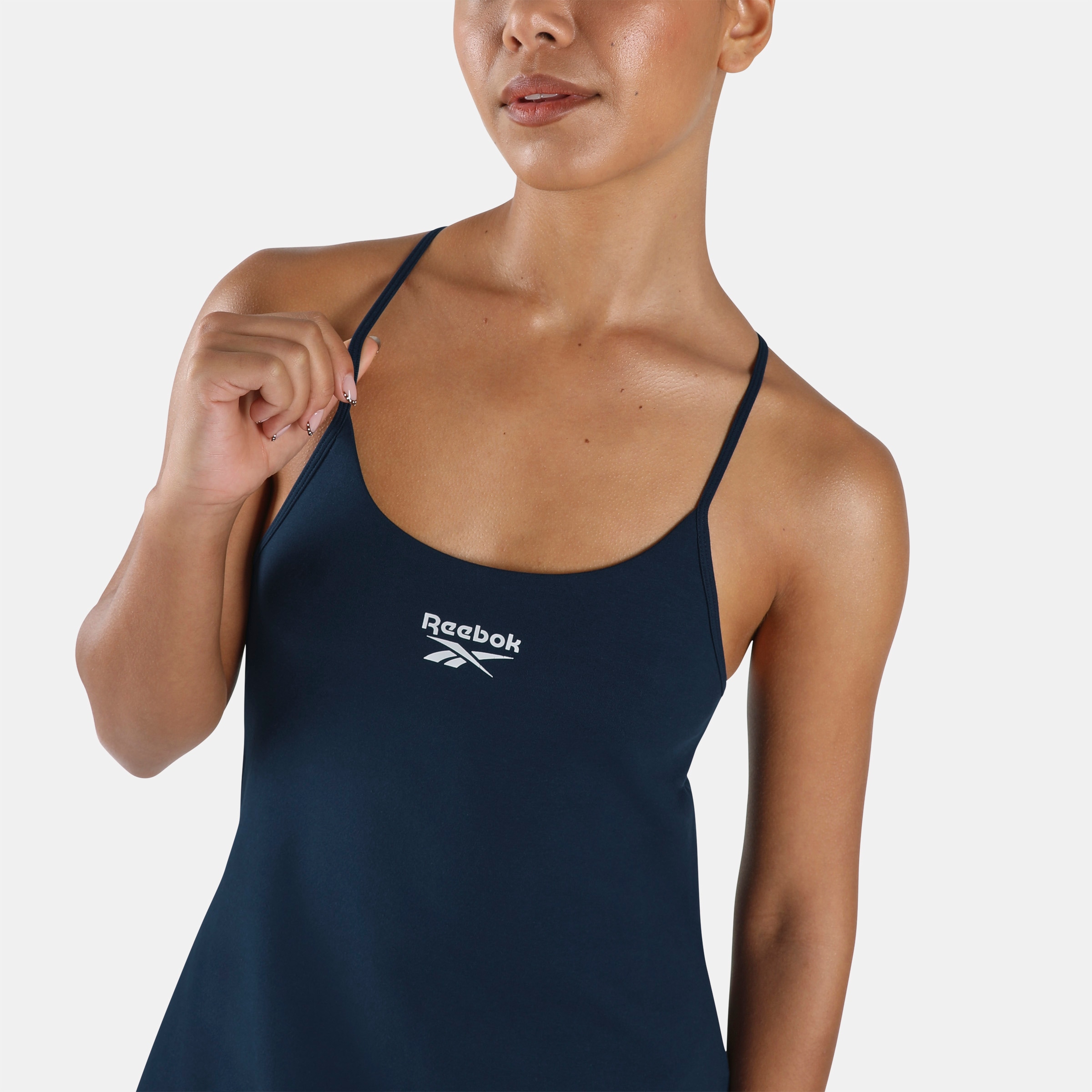 Reebok Sommerkleid »ID STRAPPY DRESS« aus Baumwolle und Elasthan, in mehreren Größen von XS bis XXL