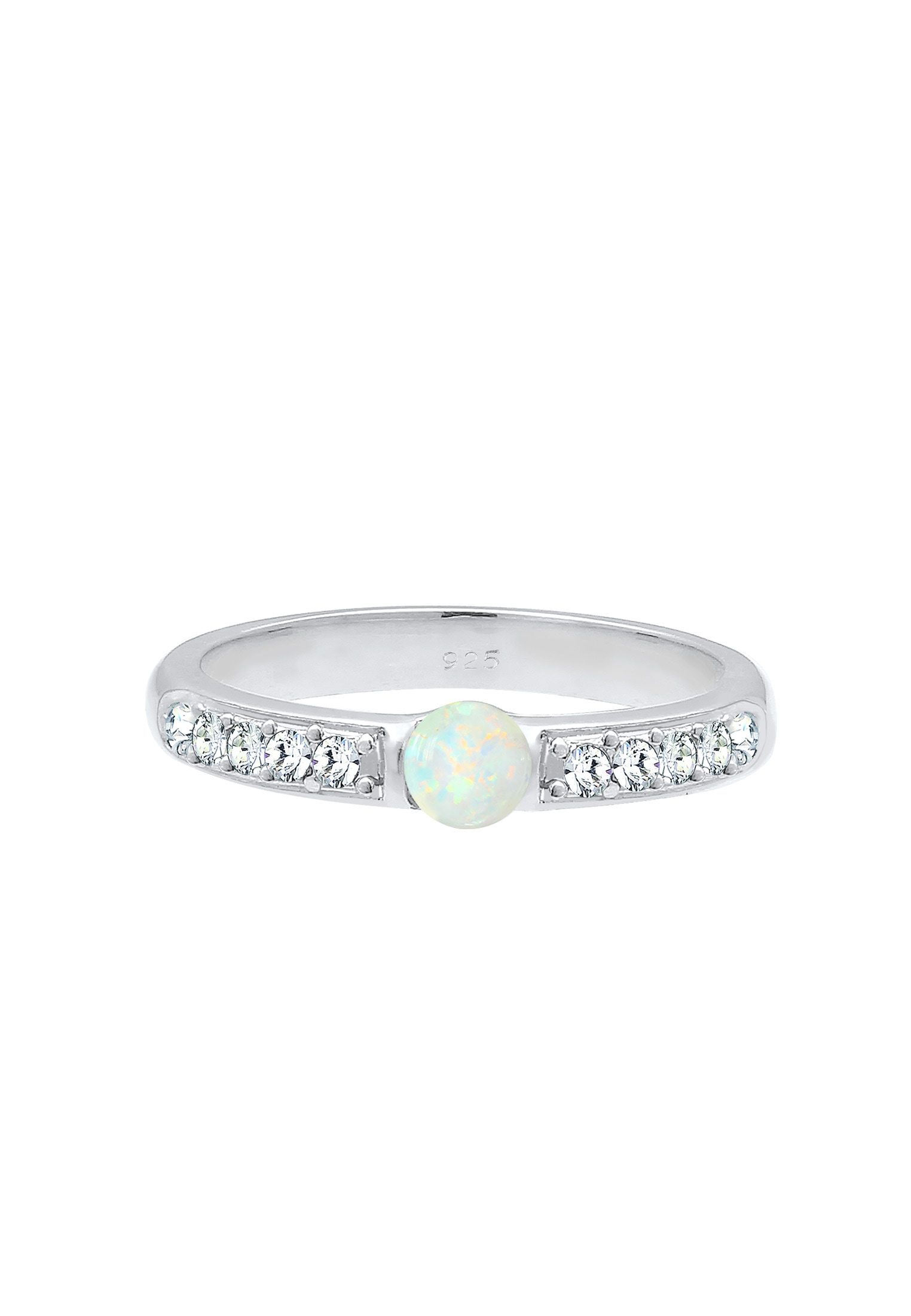 Elli Premium Trauring »Ring Opal Kristalle 925er Sterling Silber«