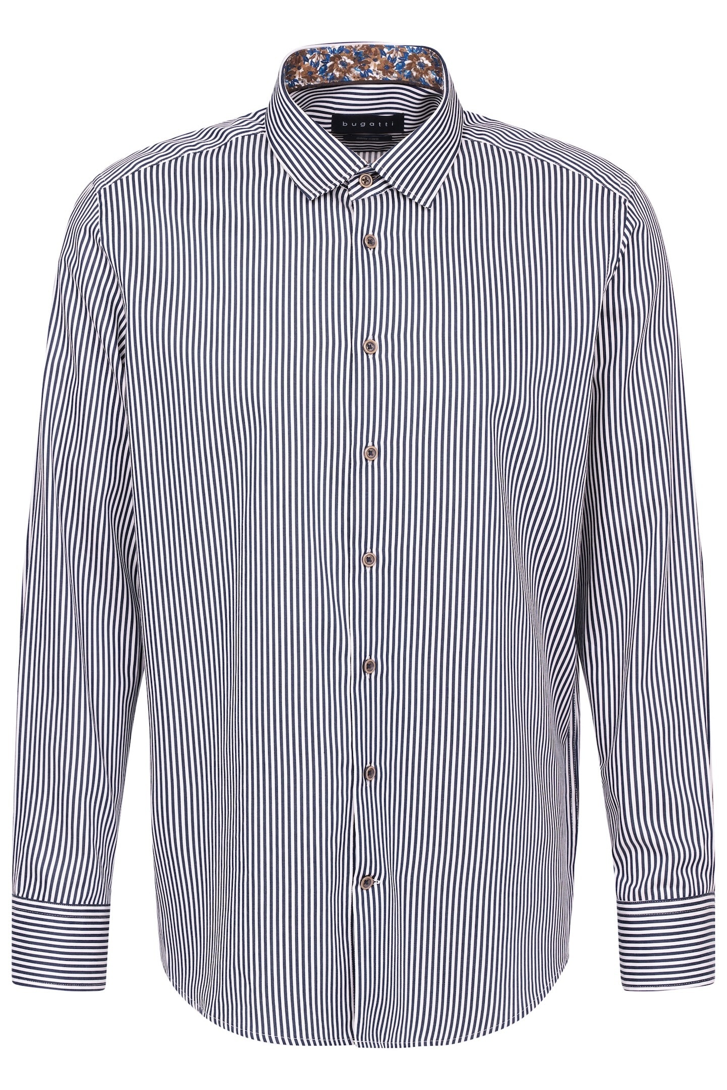 bugatti Langarmhemd mit Streifen