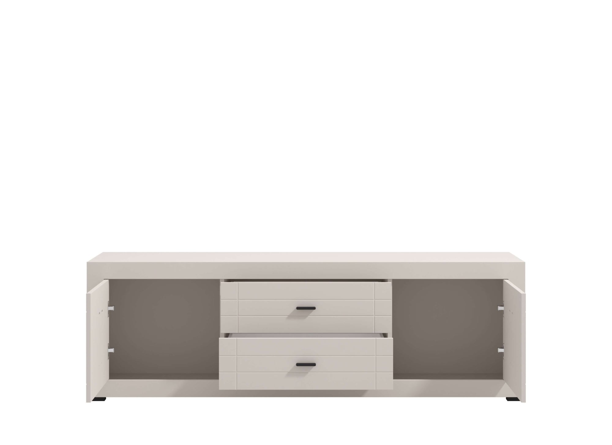 Home affaire Lowboard »Warwick TV-Board, TV-Kommode, TV-Schrank, TV-Unterschrank, TV-Möbel« Elegantes Lowboard in Kaschmir mit viel Stauraum, Heißfolienprägung